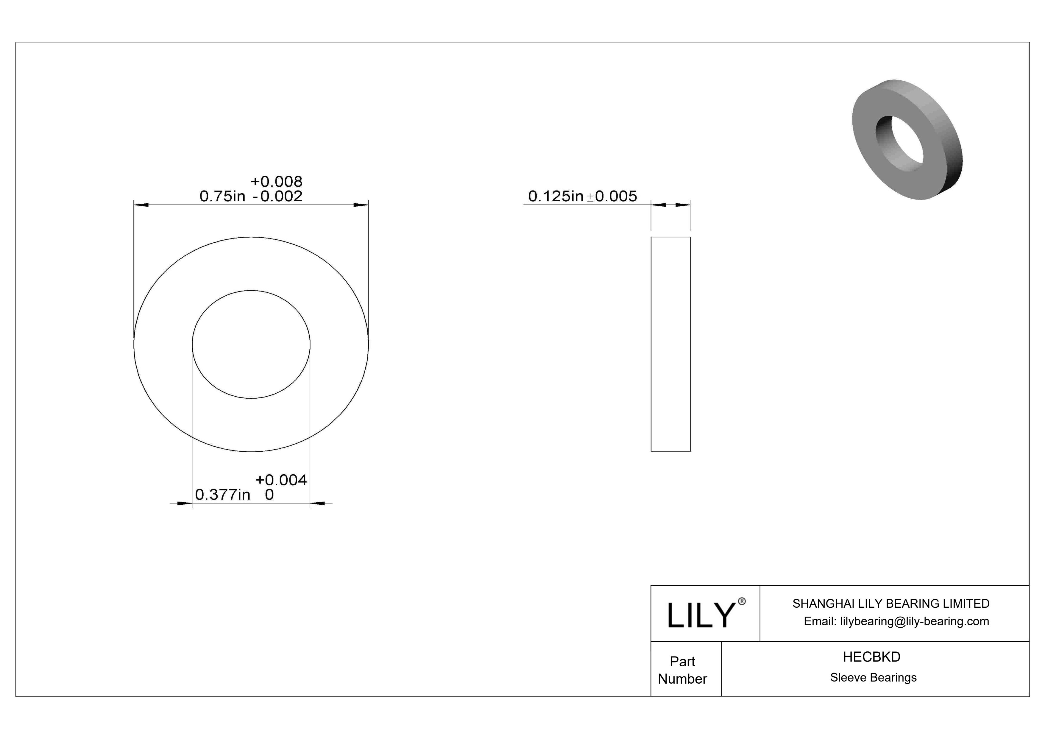 HECBKD 超低摩擦油浸推力轴承 cad drawing