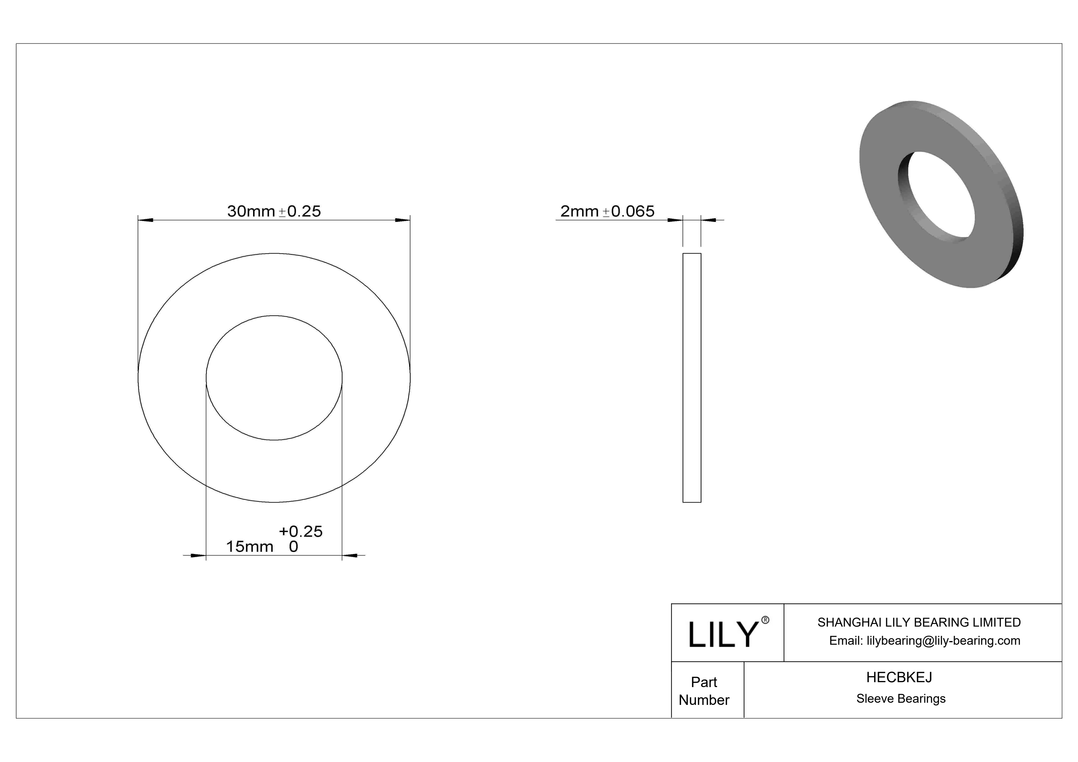 HECBKEJ 超低摩擦油浸推力轴承 cad drawing