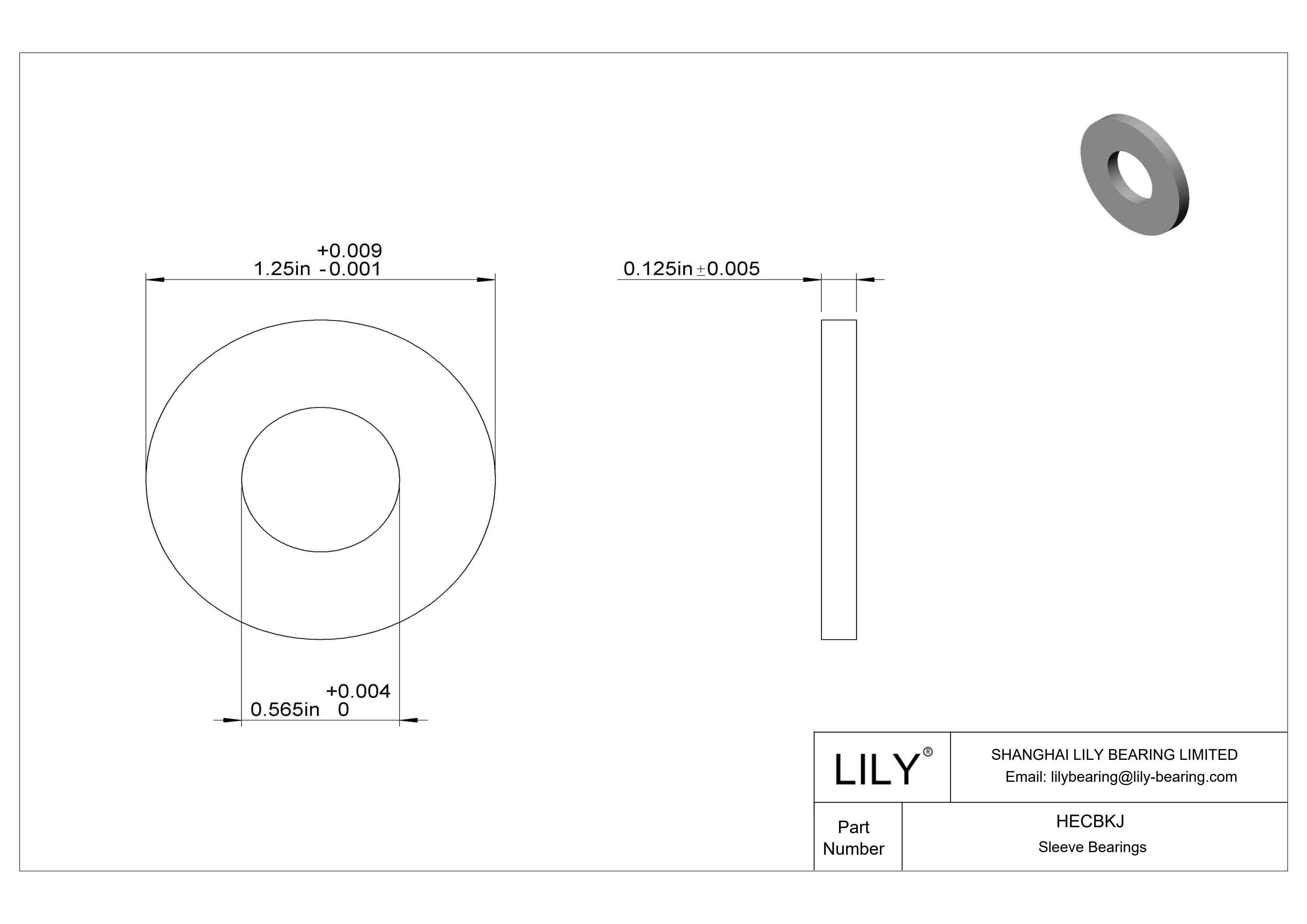 HECBKJ 超低摩擦油浸推力轴承 cad drawing