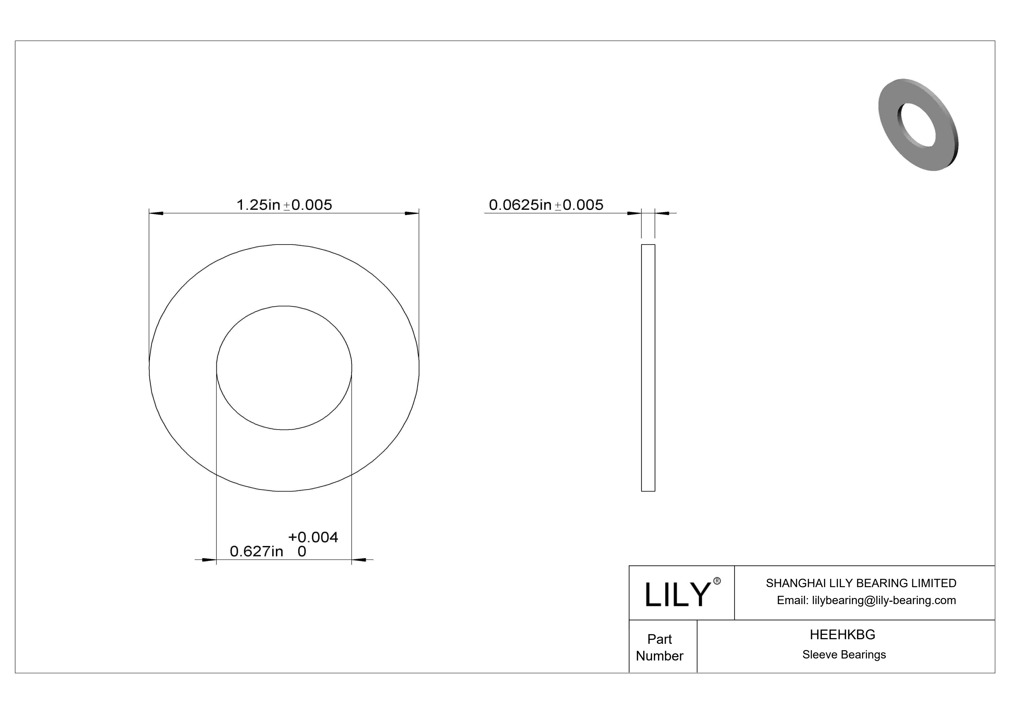 HEEHKBG 高温干运转推力轴承 cad drawing