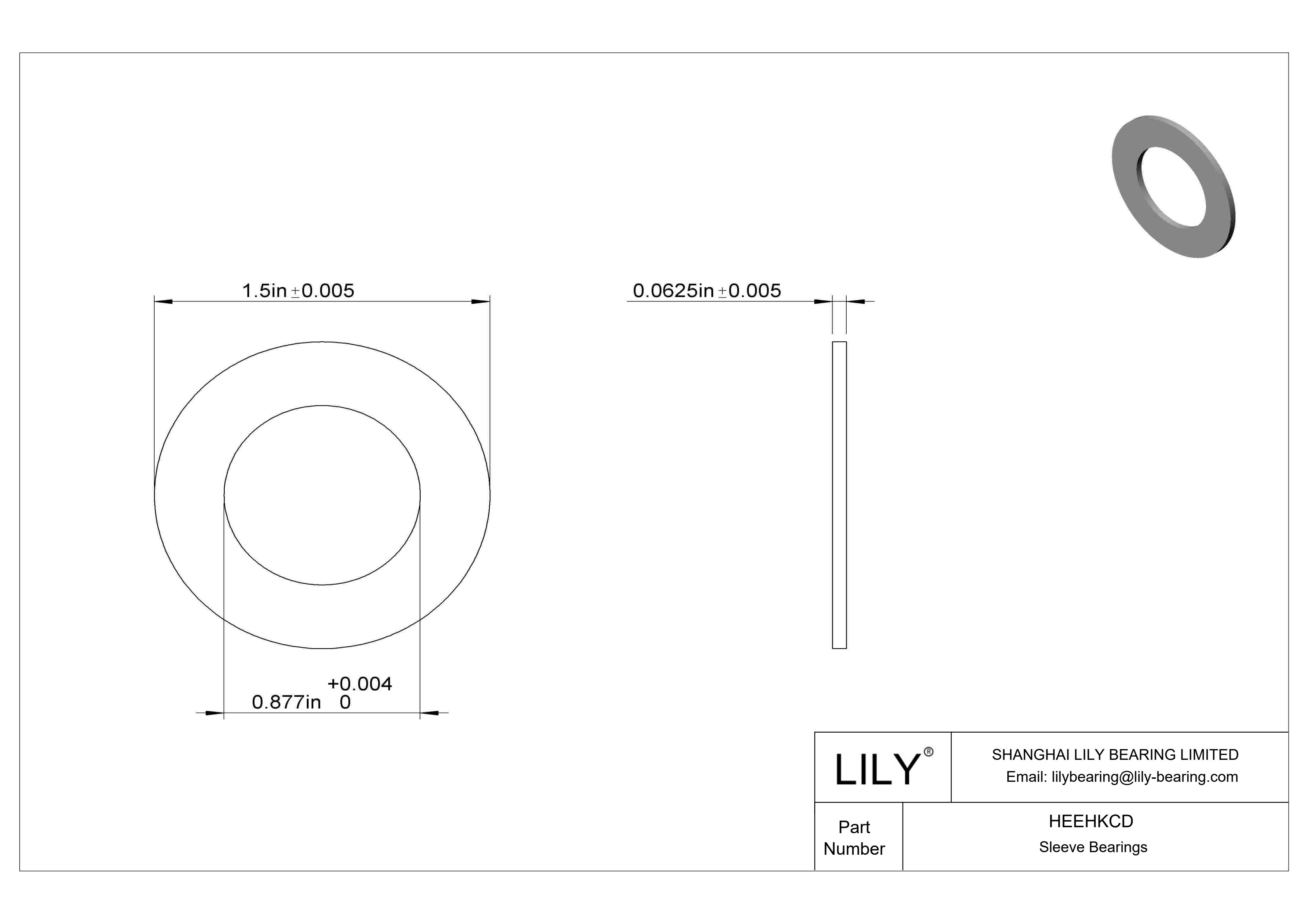 HEEHKCD 高温干运转推力轴承 cad drawing