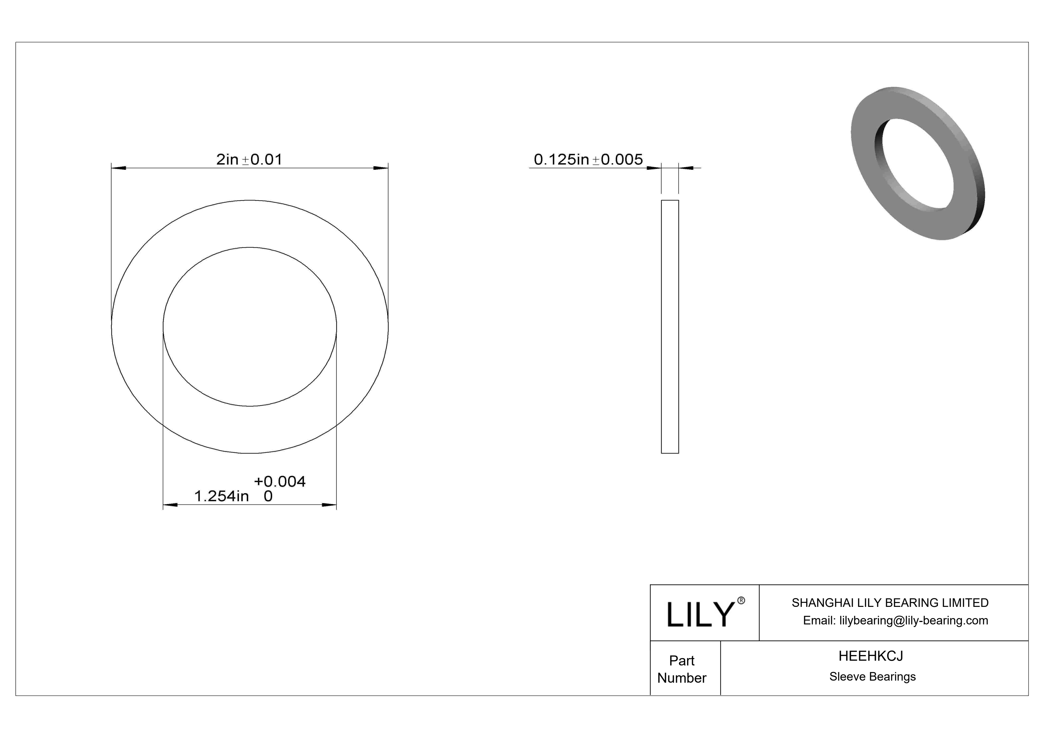 HEEHKCJ 高温干运转推力轴承 cad drawing