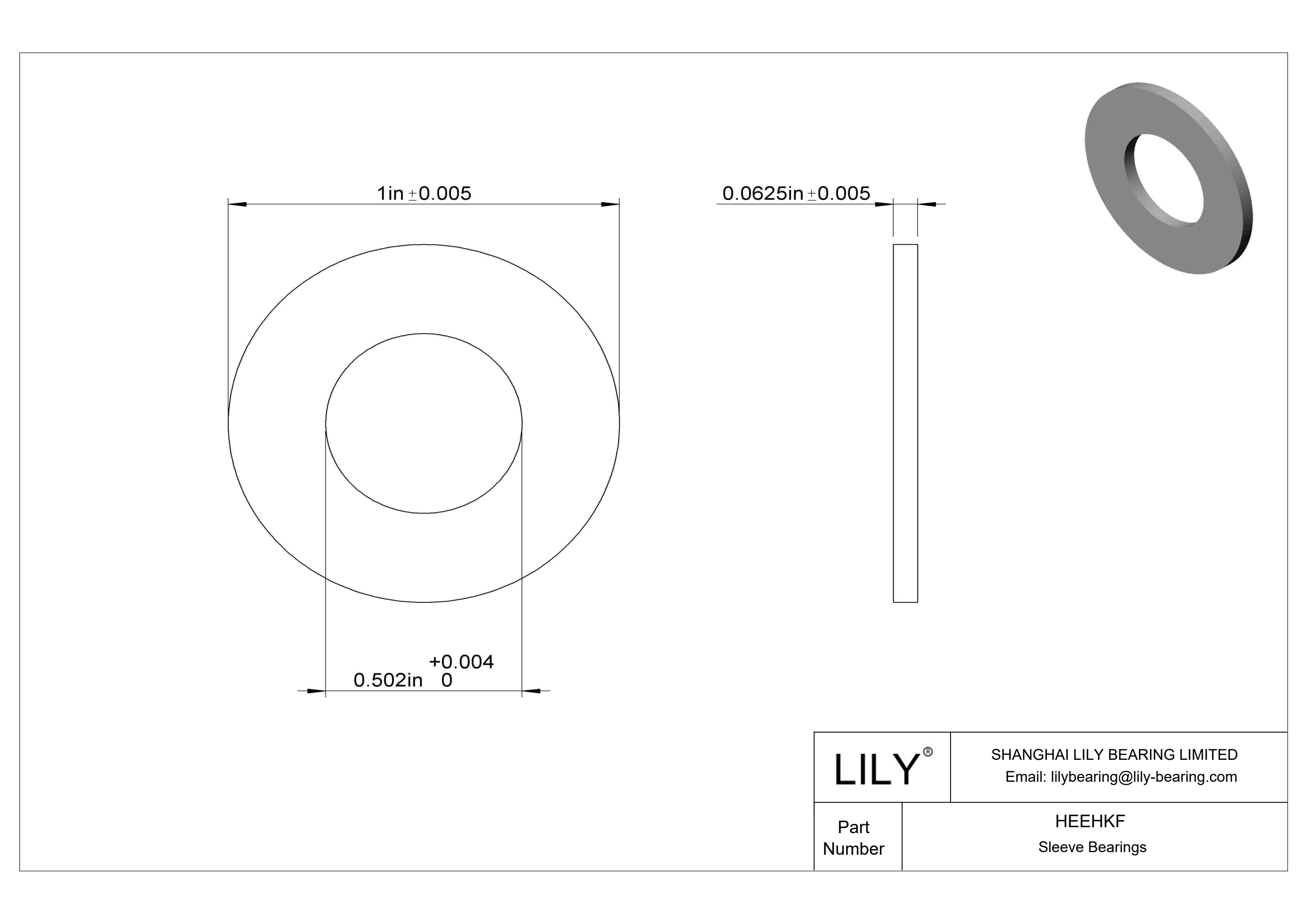 HEEHKF 高温干运转推力轴承 cad drawing