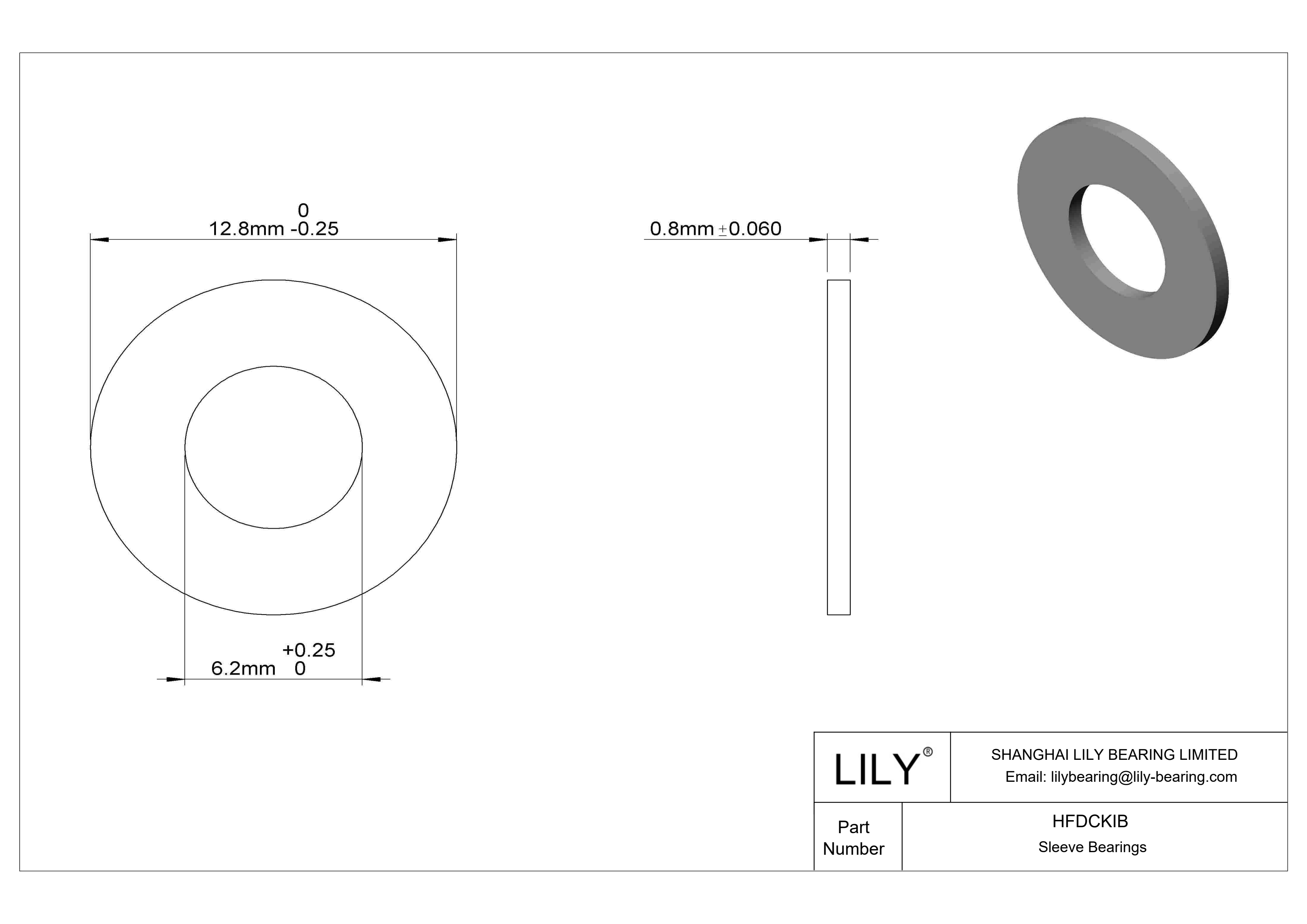 HFDCKIB 防水干运转推力轴承 cad drawing