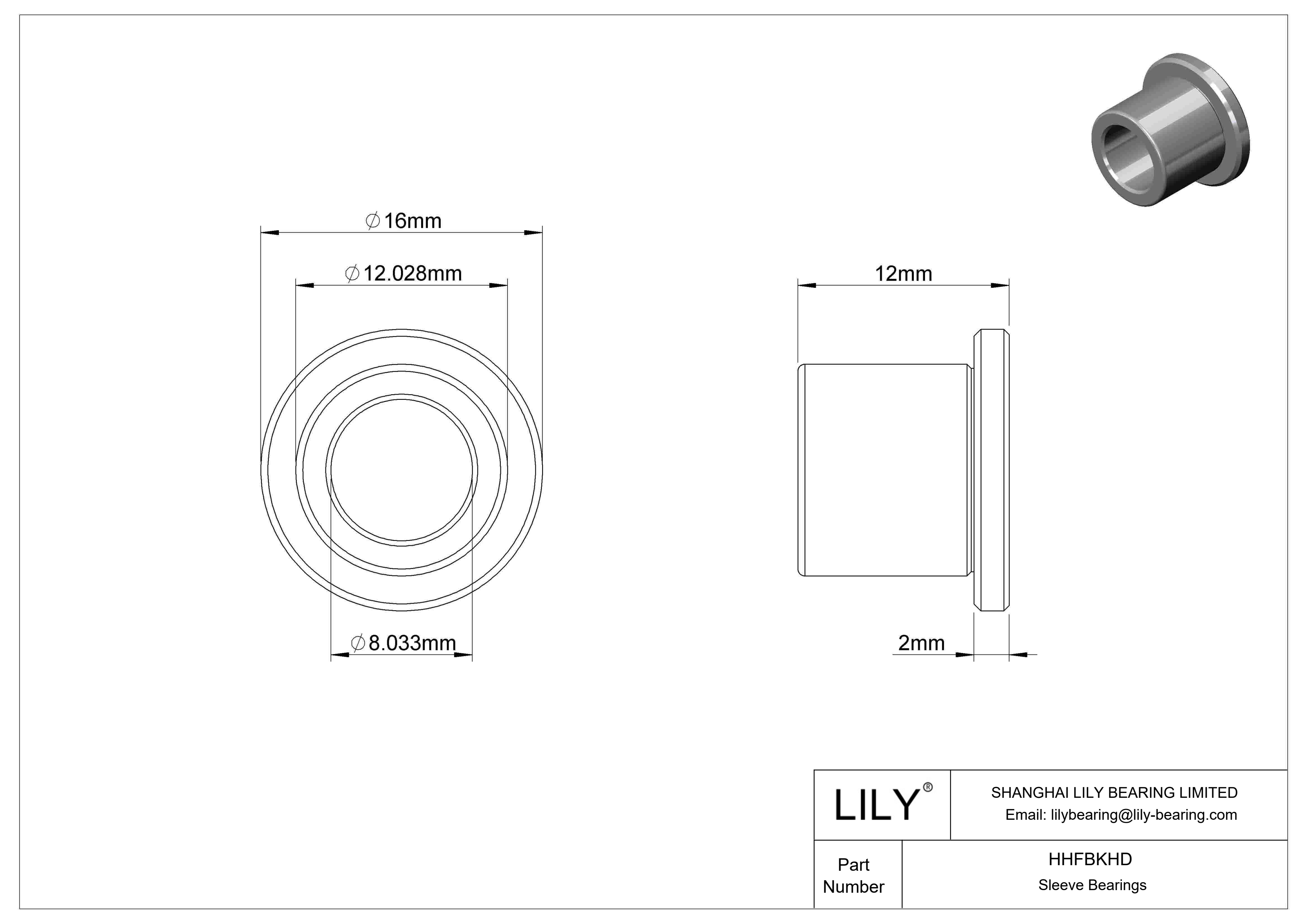 HHFBKHD 高负荷干运转法兰滑动轴承 cad drawing