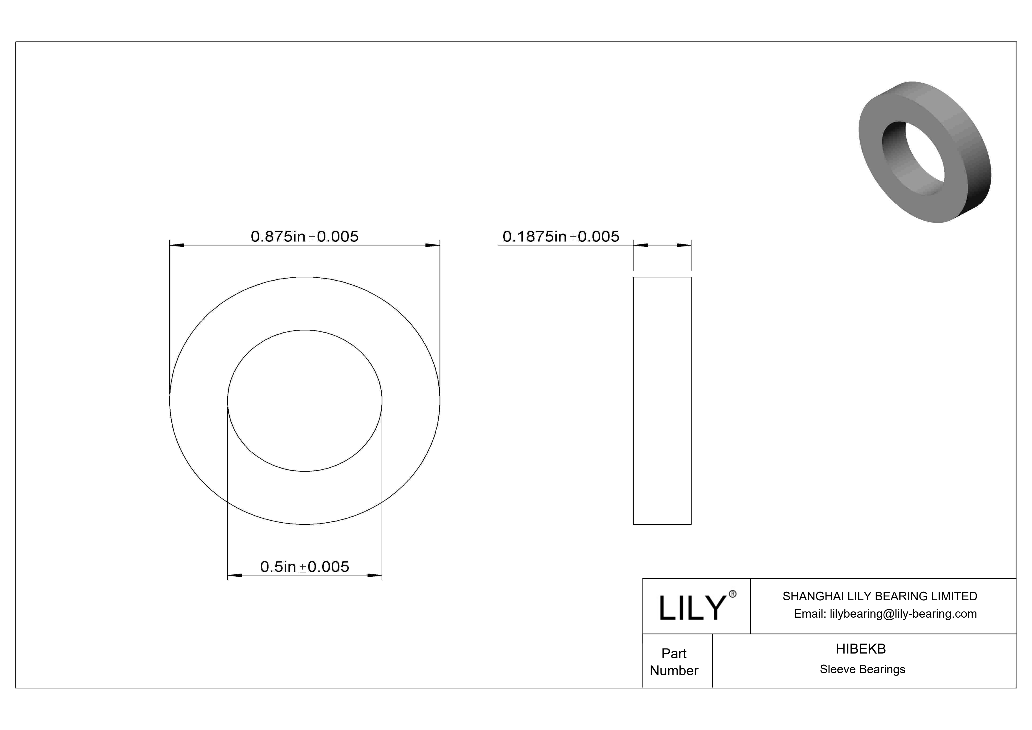 HIBEKB 多用途推力轴承 cad drawing