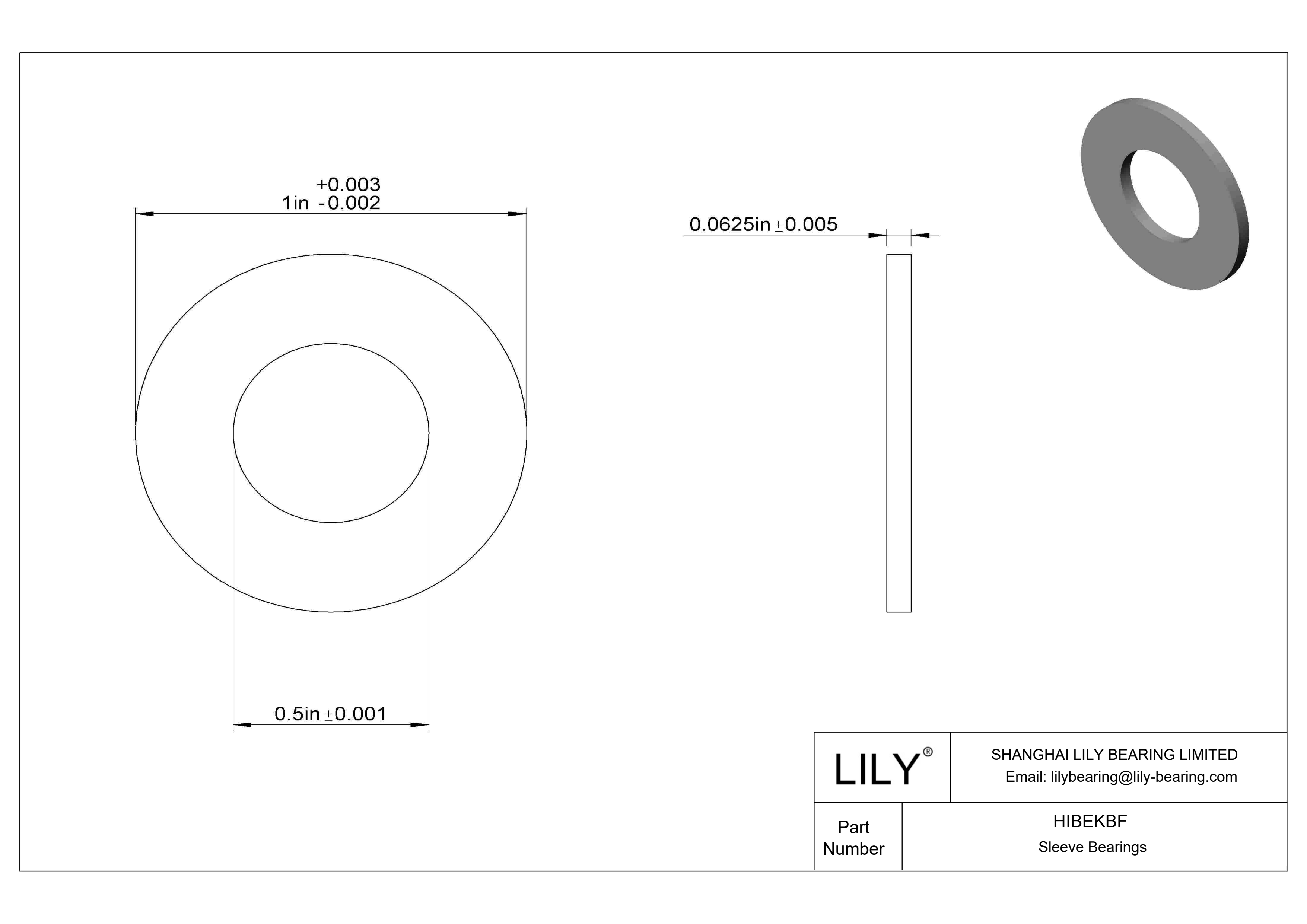 HIBEKBF 多用途推力轴承 cad drawing