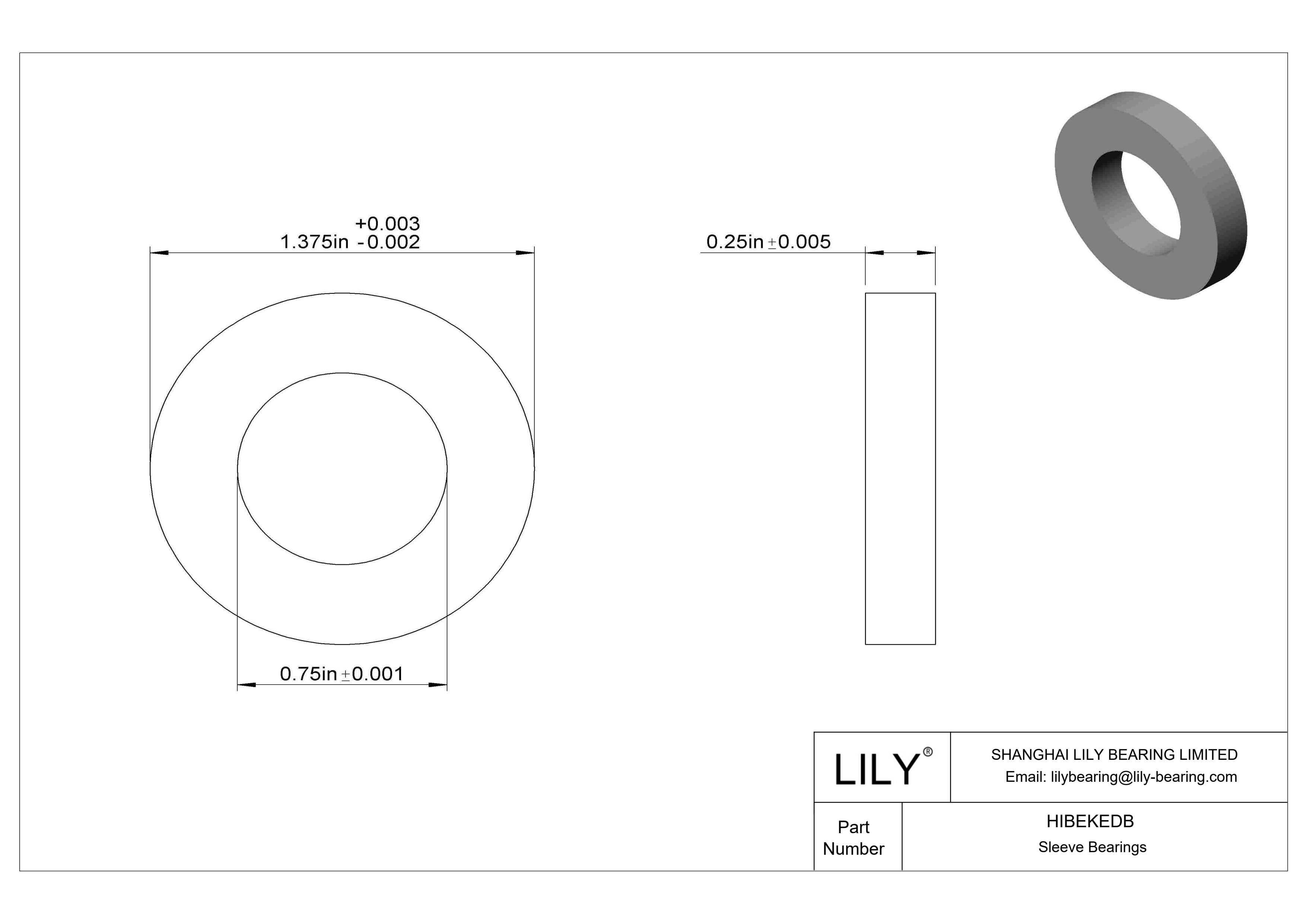 HIBEKEDB 多用途推力轴承 cad drawing