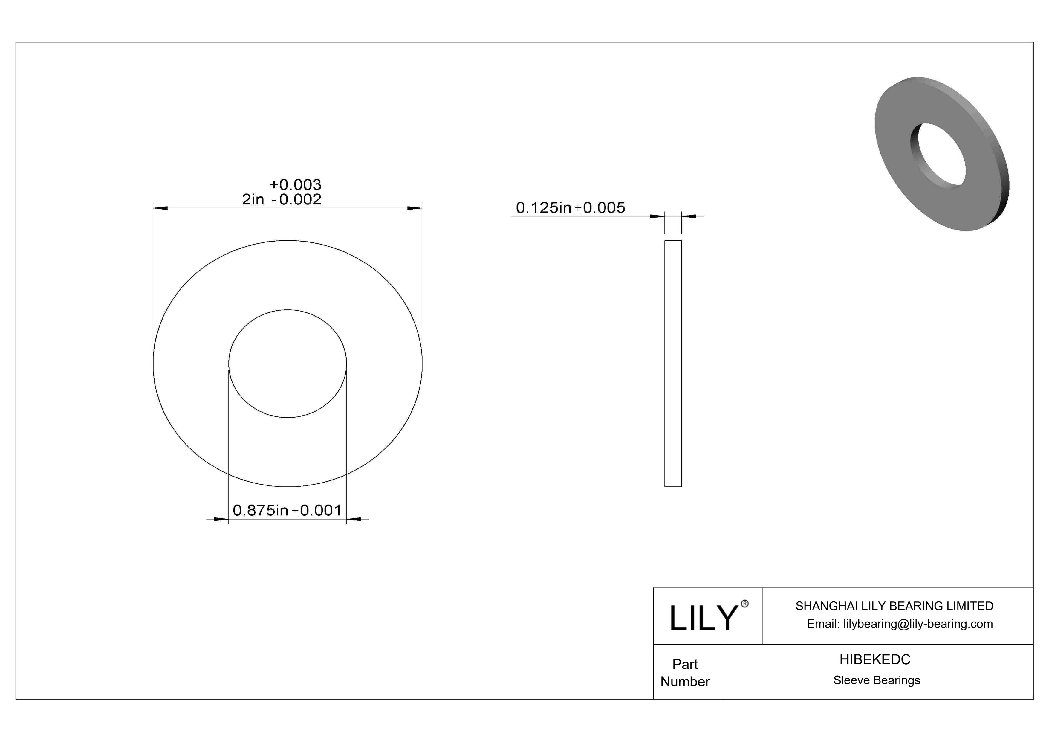 HIBEKEDC 多用途推力轴承 cad drawing