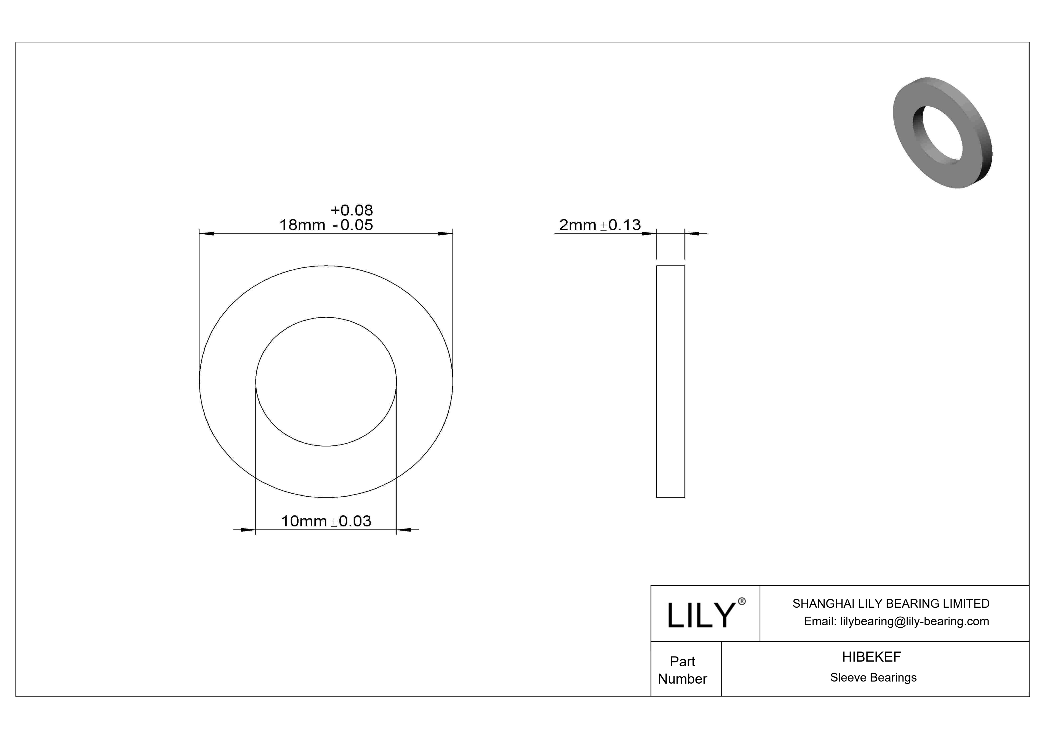 HIBEKEF 多用途推力轴承 cad drawing