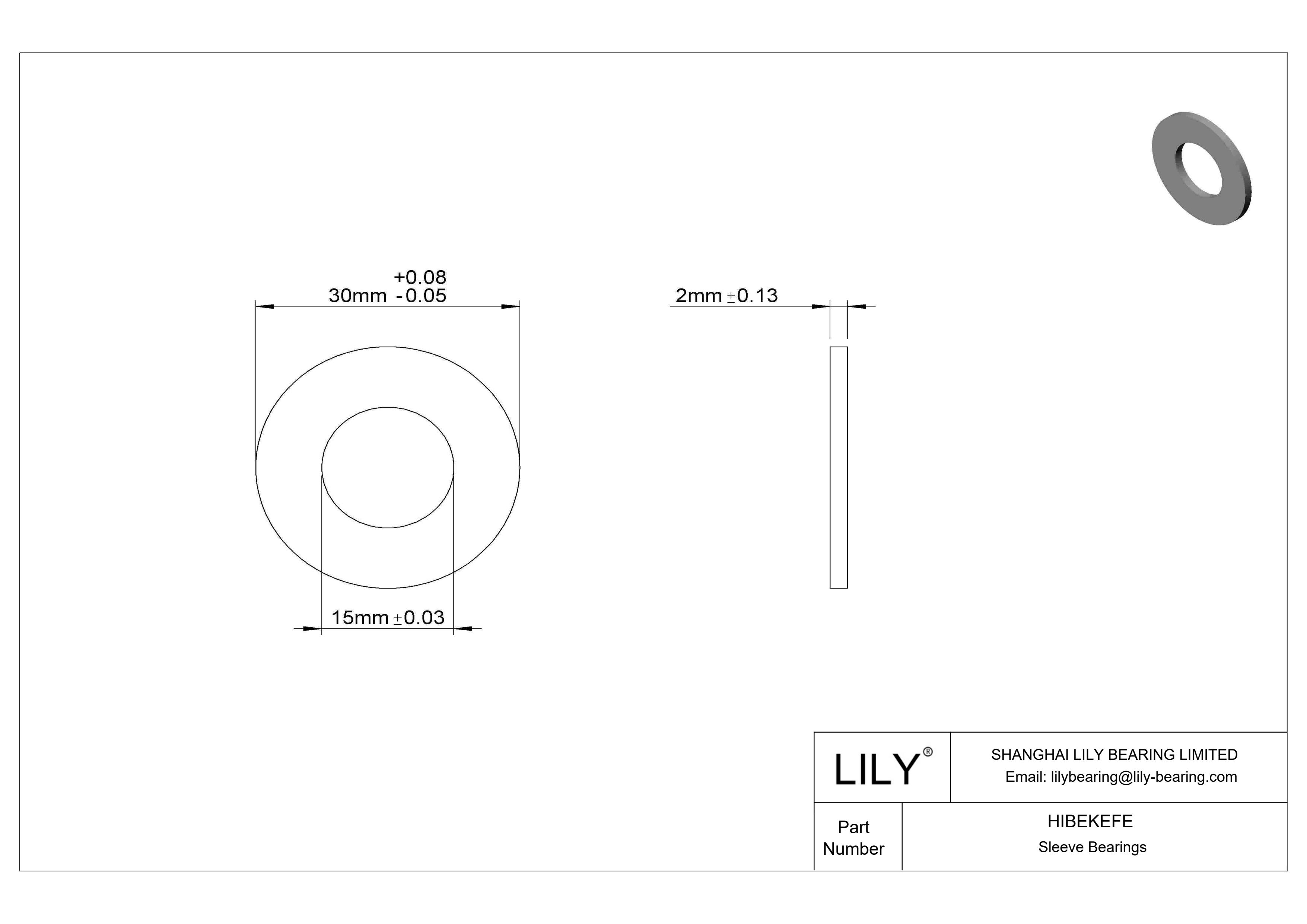 HIBEKEFE 多用途推力轴承 cad drawing