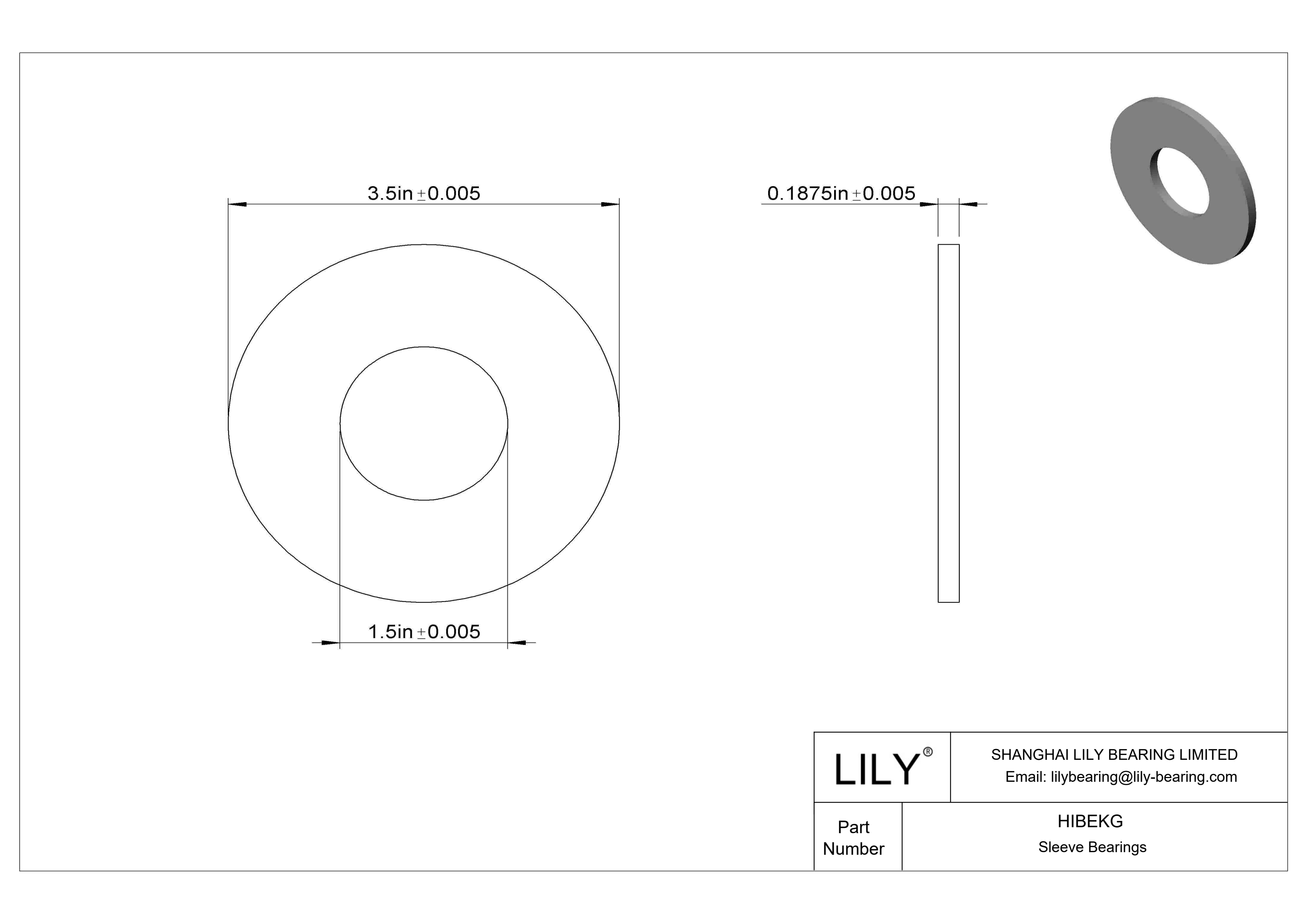 HIBEKG 多用途推力轴承 cad drawing