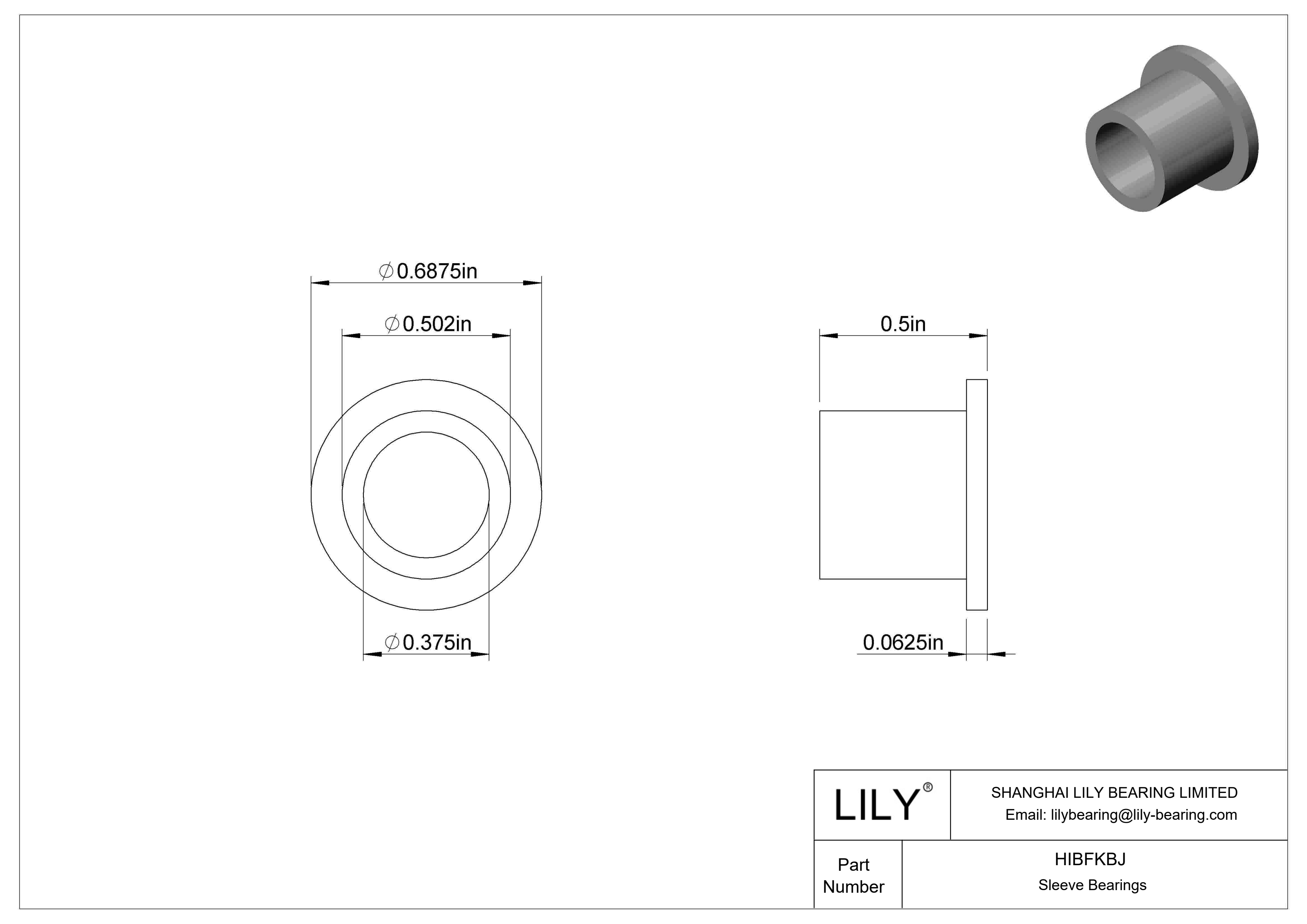 HIBFKBJ 多用途法兰滑动轴承 cad drawing