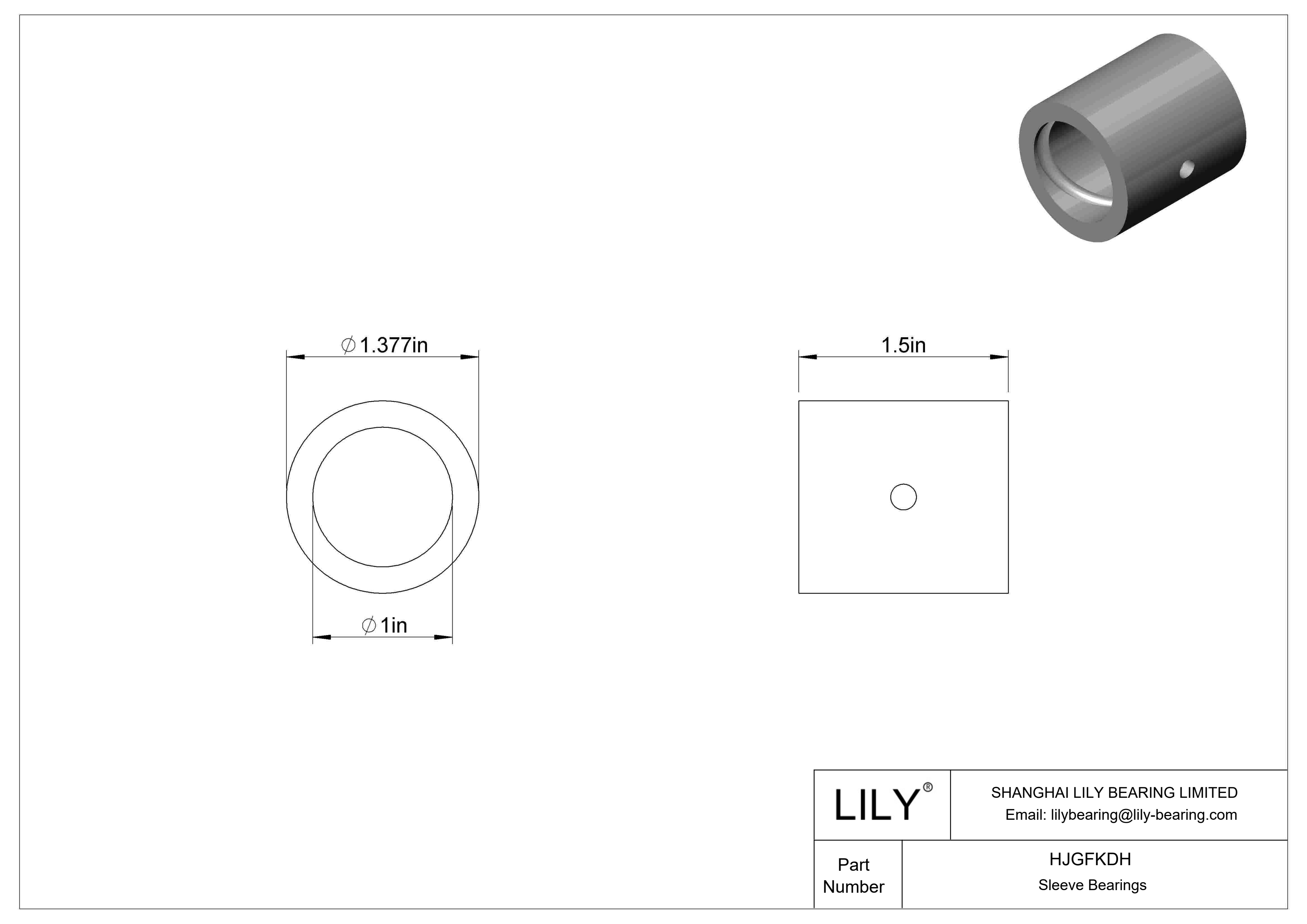 HJGFKDH 带沟槽的多用途套筒轴承 cad drawing