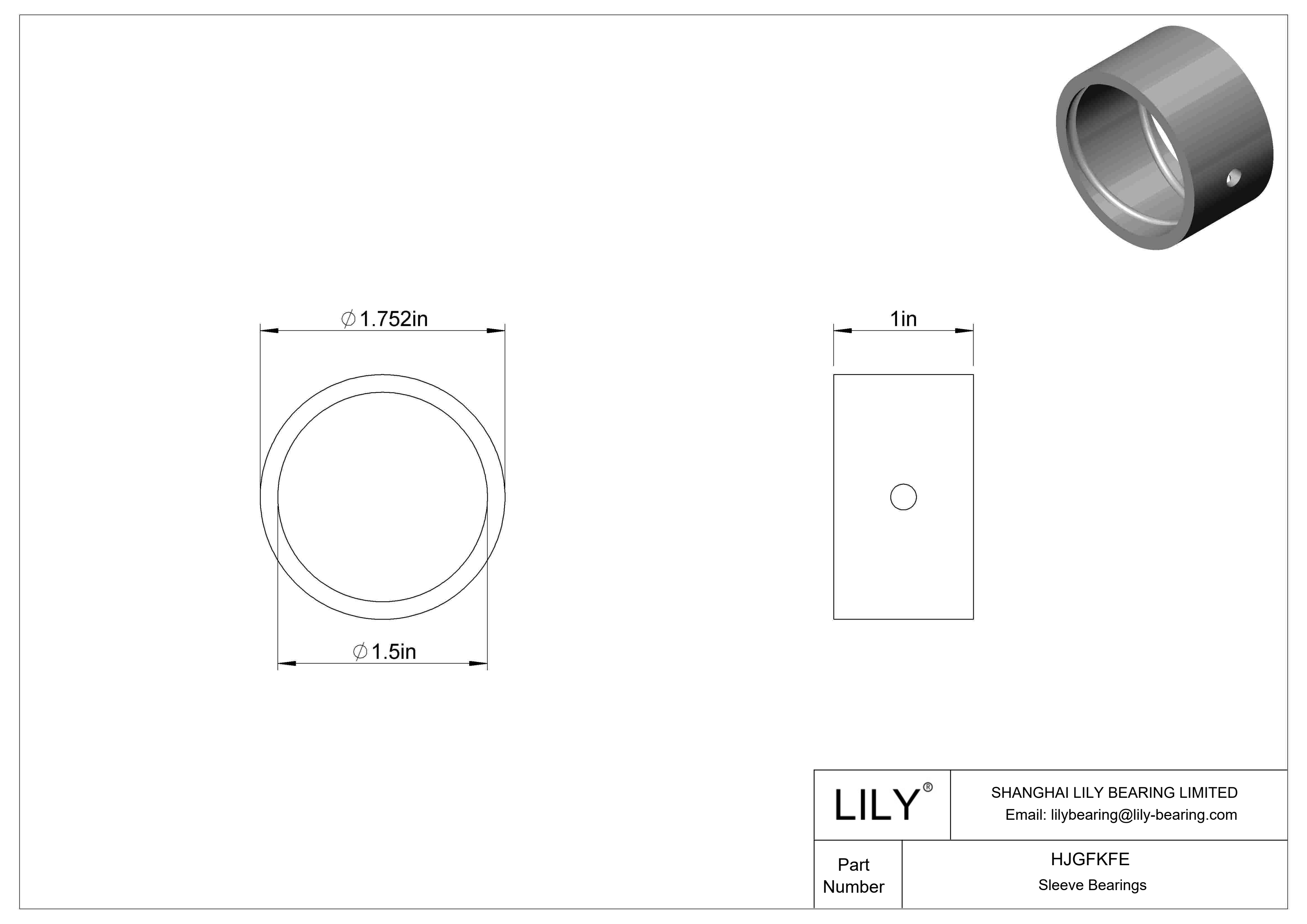 HJGFKFE Rodamientos de manguito polivalentes con ranura cad drawing