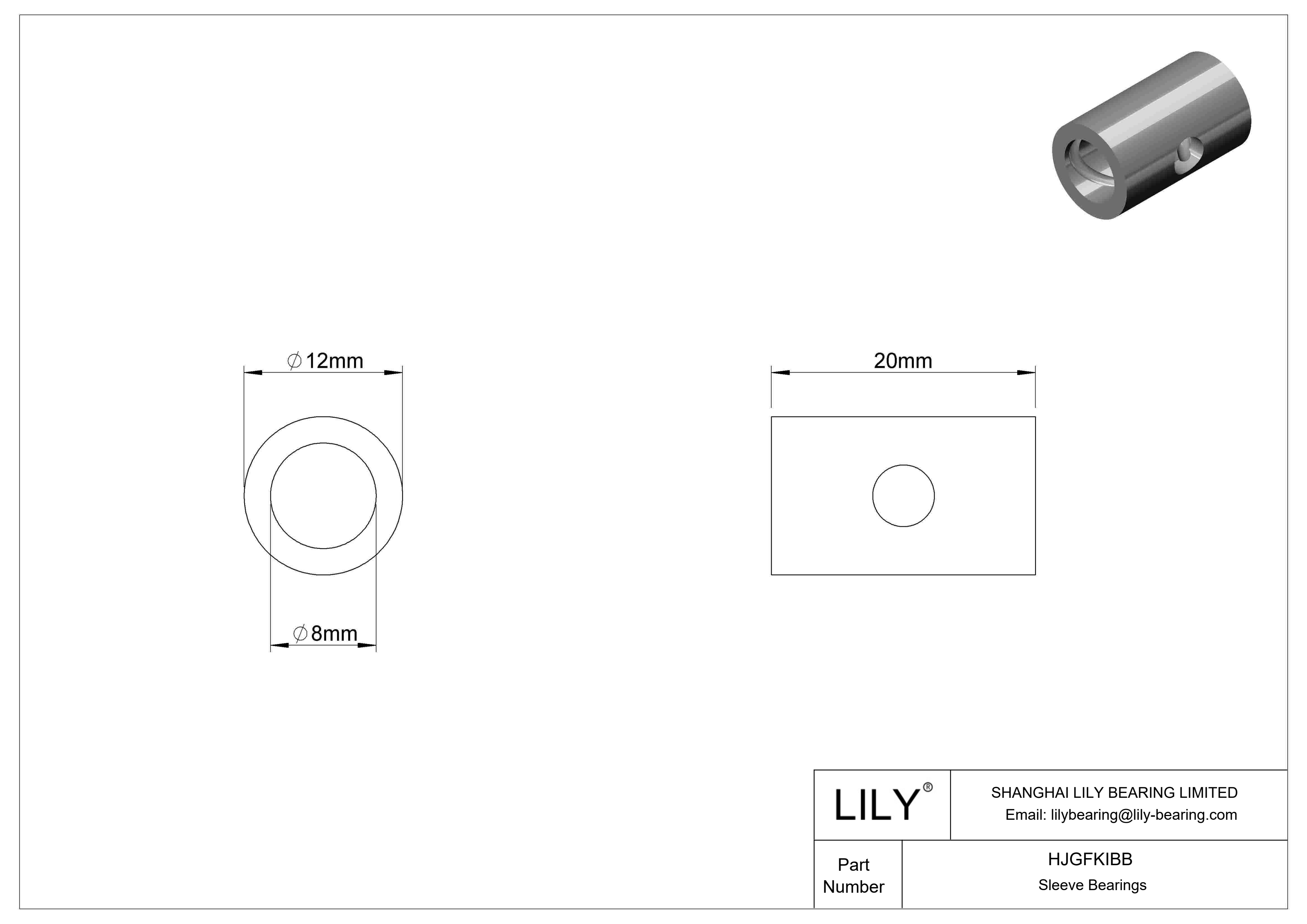 HJGFKIBB 带沟槽的多用途套筒轴承 cad drawing