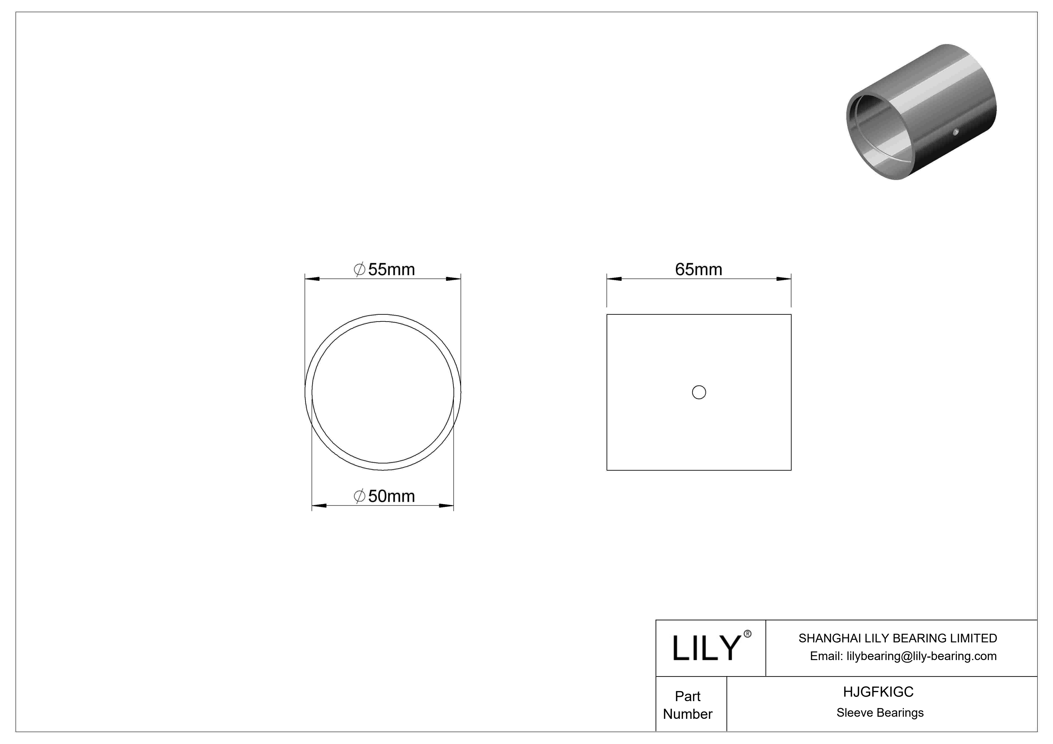 HJGFKIGC 带沟槽的多用途套筒轴承 cad drawing