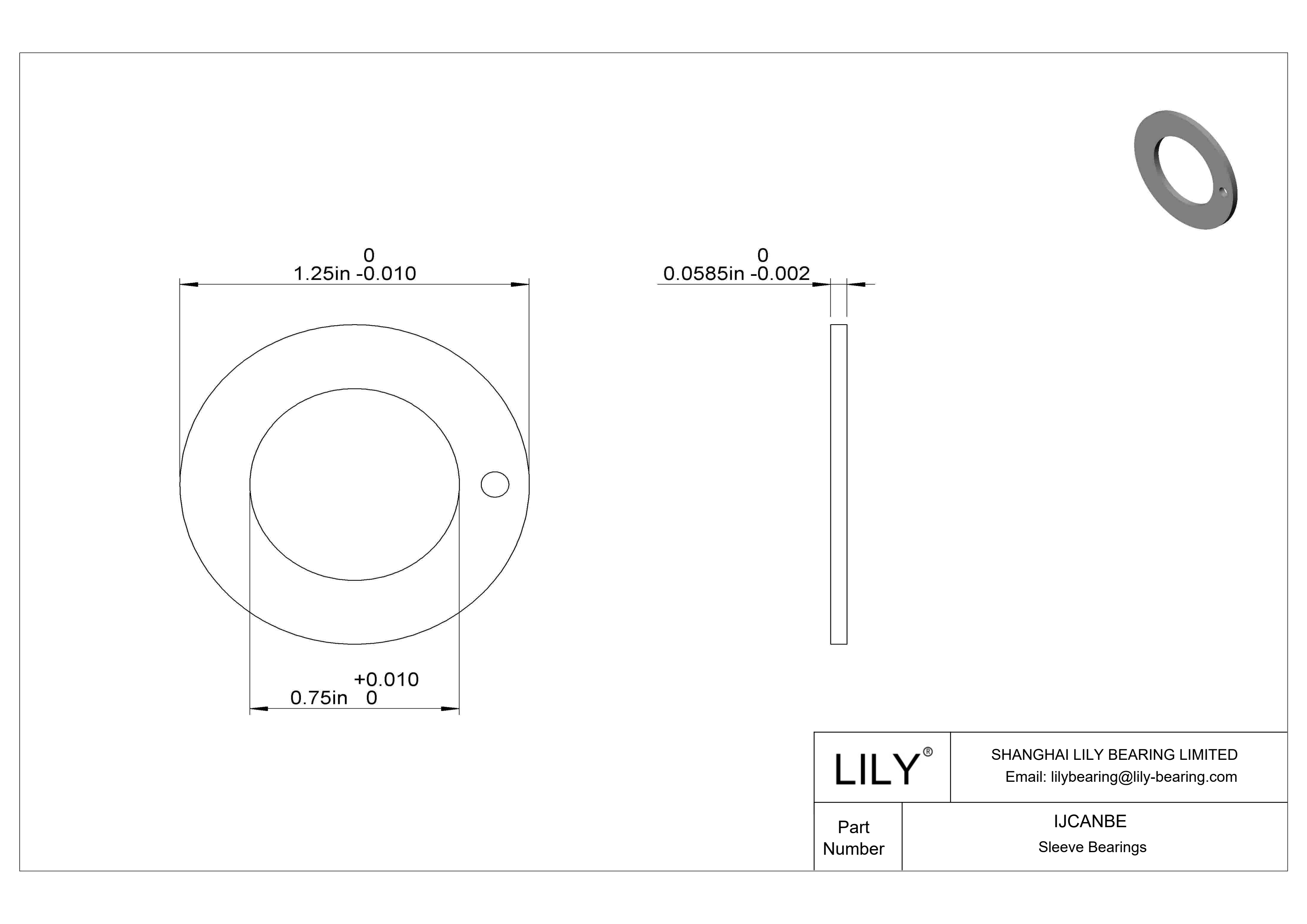 IJCANBE 轻载干运行推力轴承 cad drawing