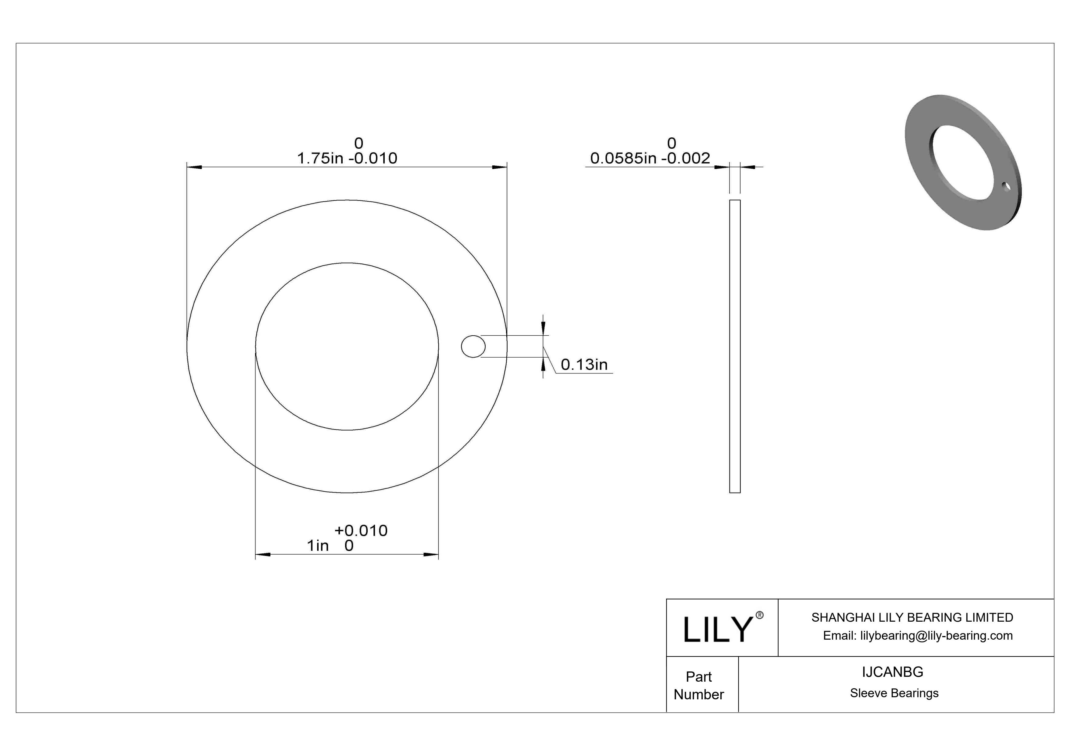 IJCANBG Rodamientos axiales de funcionamiento en seco para cargas ligeras cad drawing