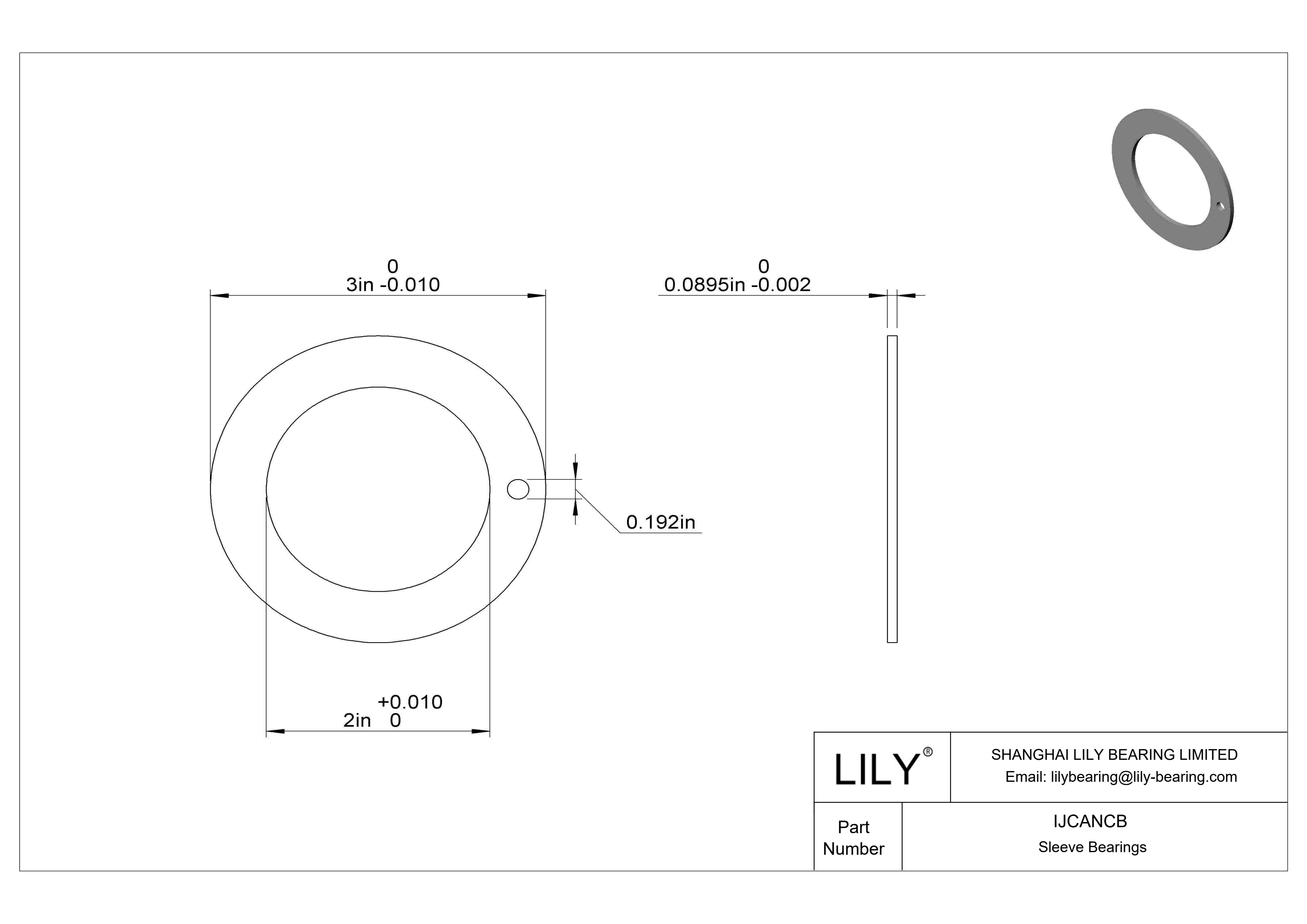 IJCANCB Rodamientos axiales de funcionamiento en seco para cargas ligeras cad drawing