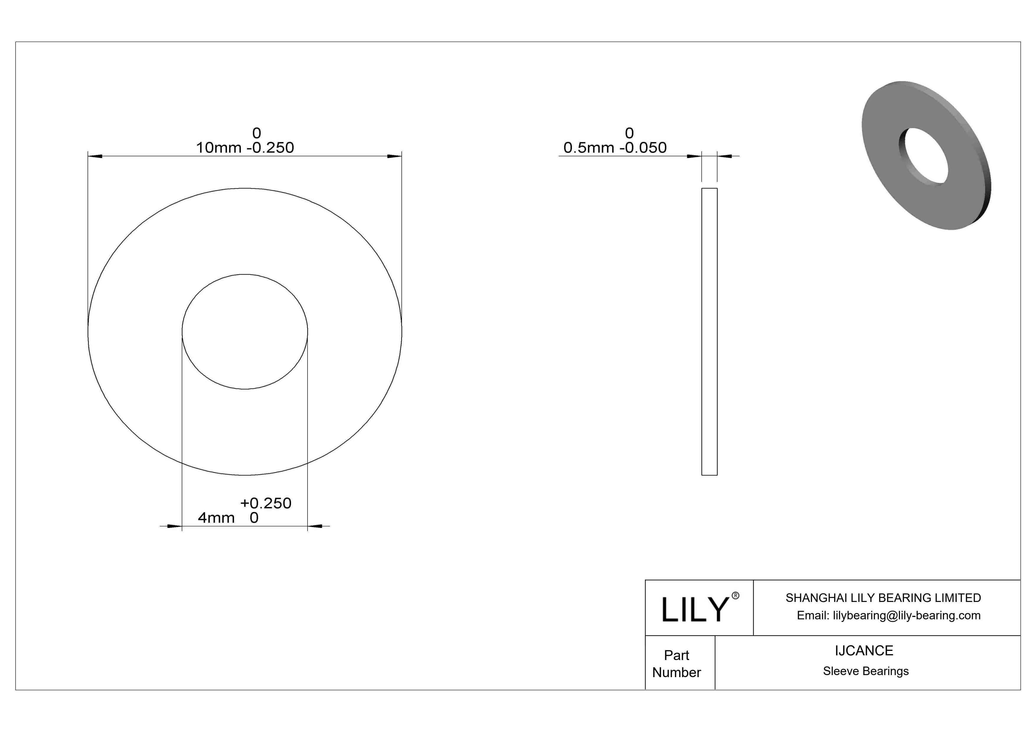 IJCANCE Rodamientos axiales de funcionamiento en seco para cargas ligeras cad drawing