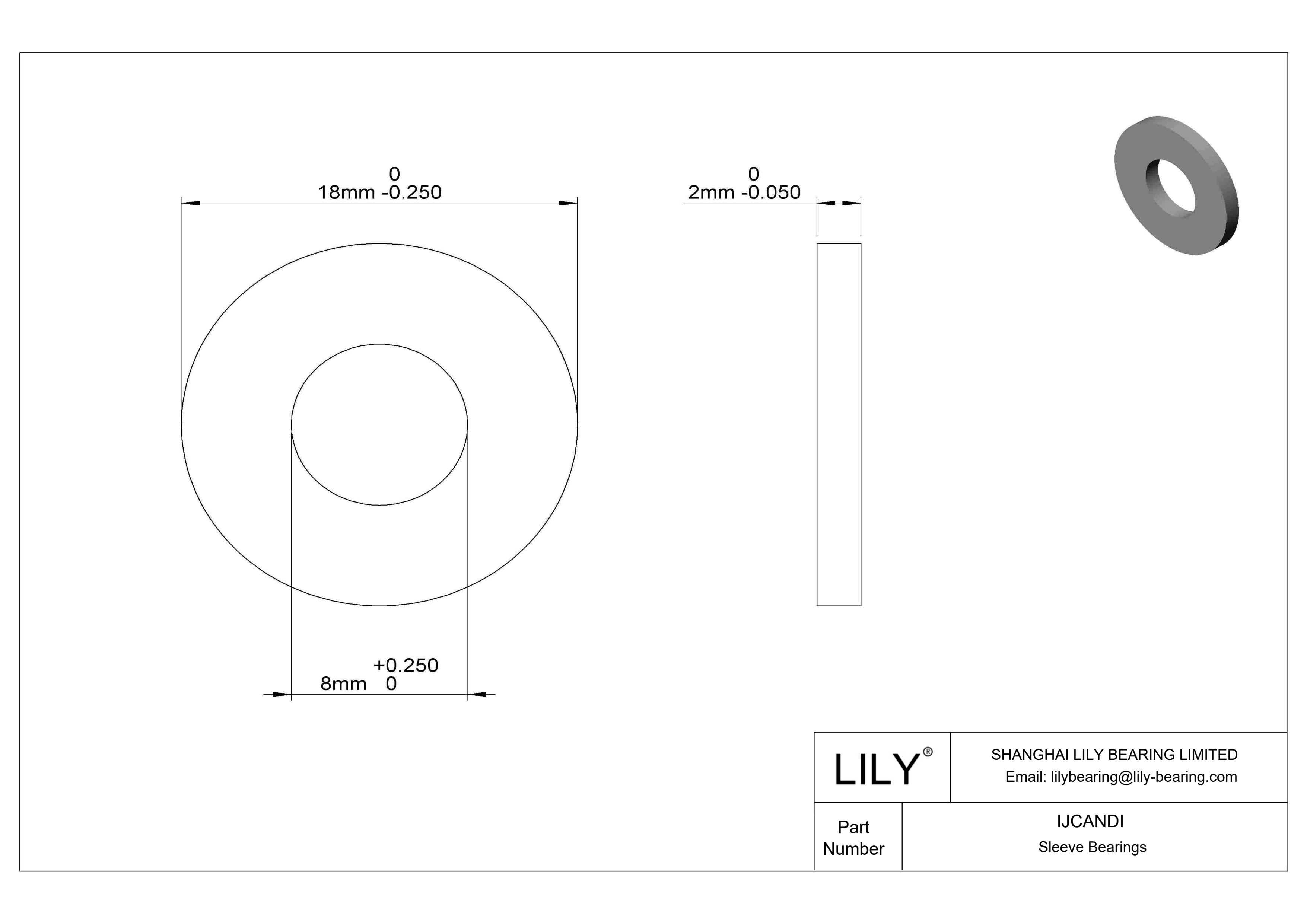 IJCANDI Rodamientos axiales de funcionamiento en seco para cargas ligeras cad drawing