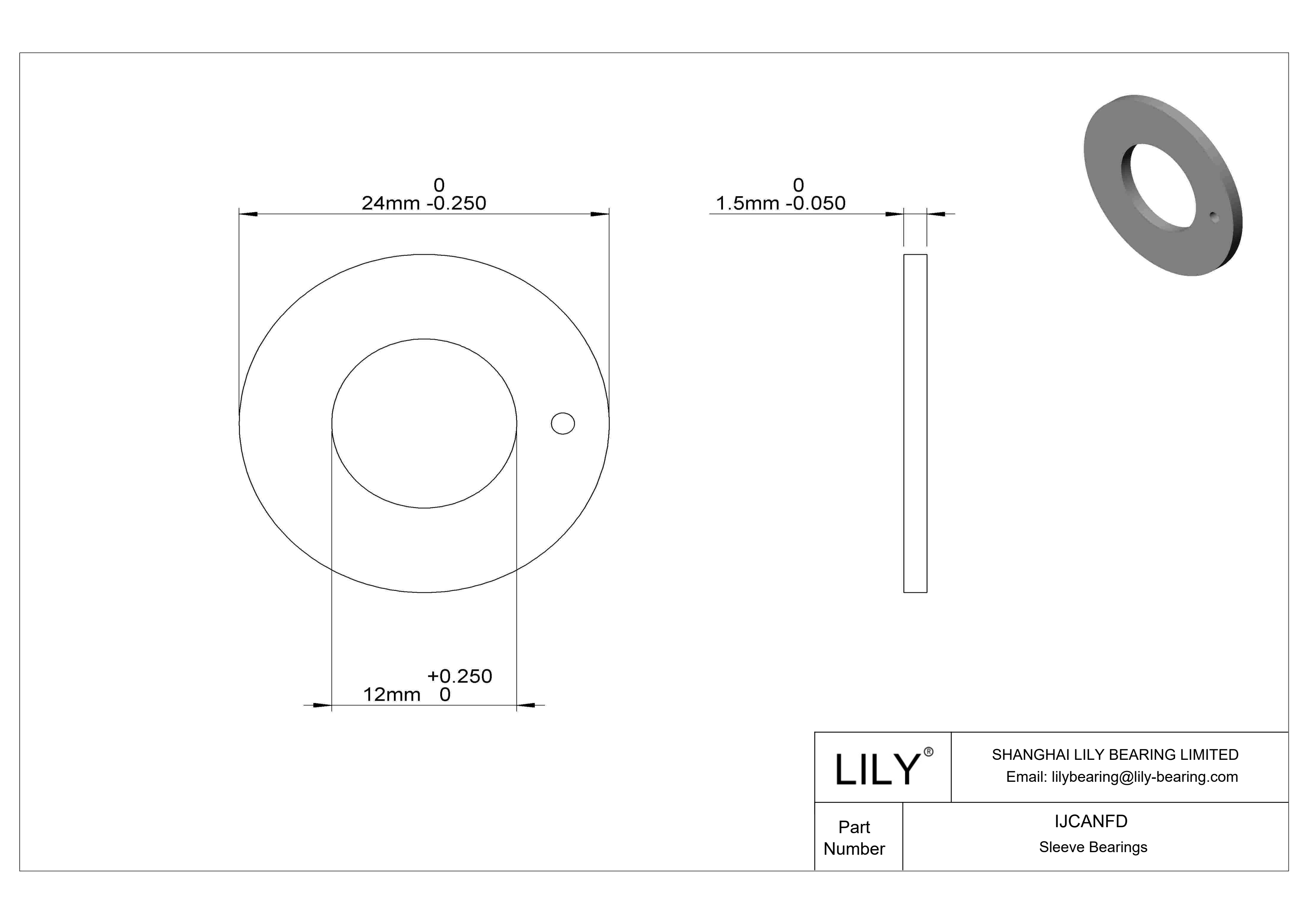 IJCANFD 轻载干运行推力轴承 cad drawing