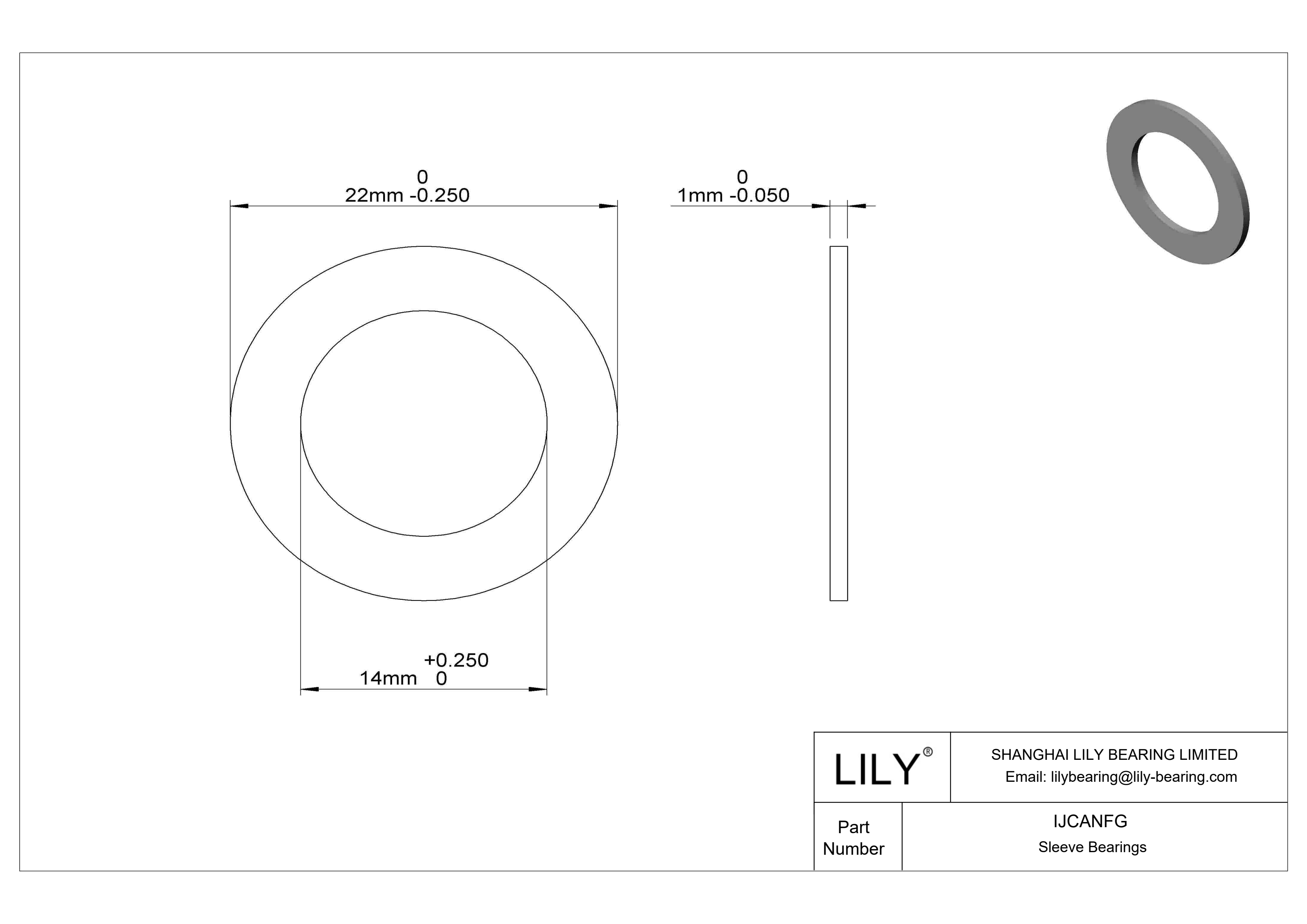 IJCANFG 轻载干运行推力轴承 cad drawing