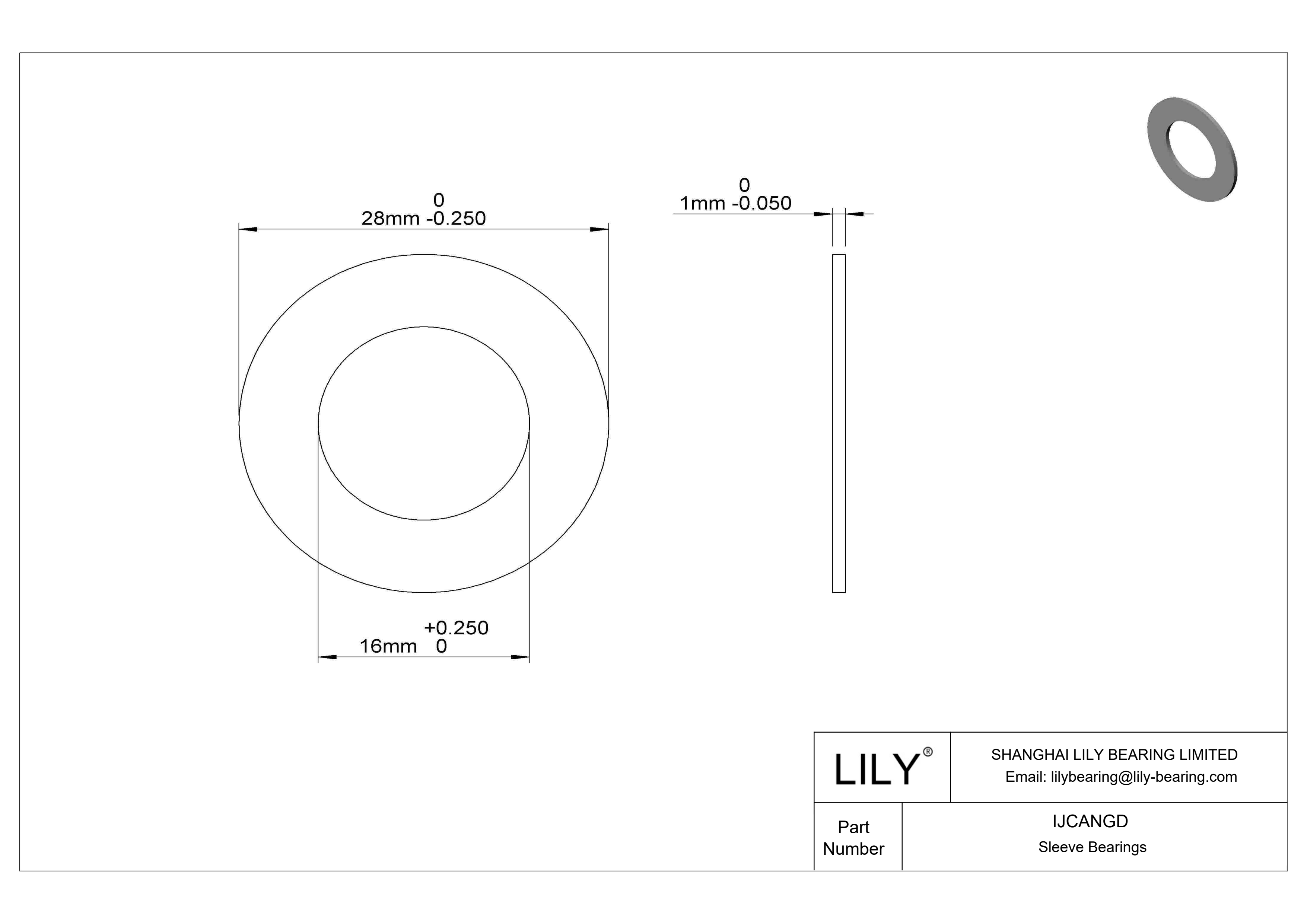 IJCANGD 轻载干运行推力轴承 cad drawing