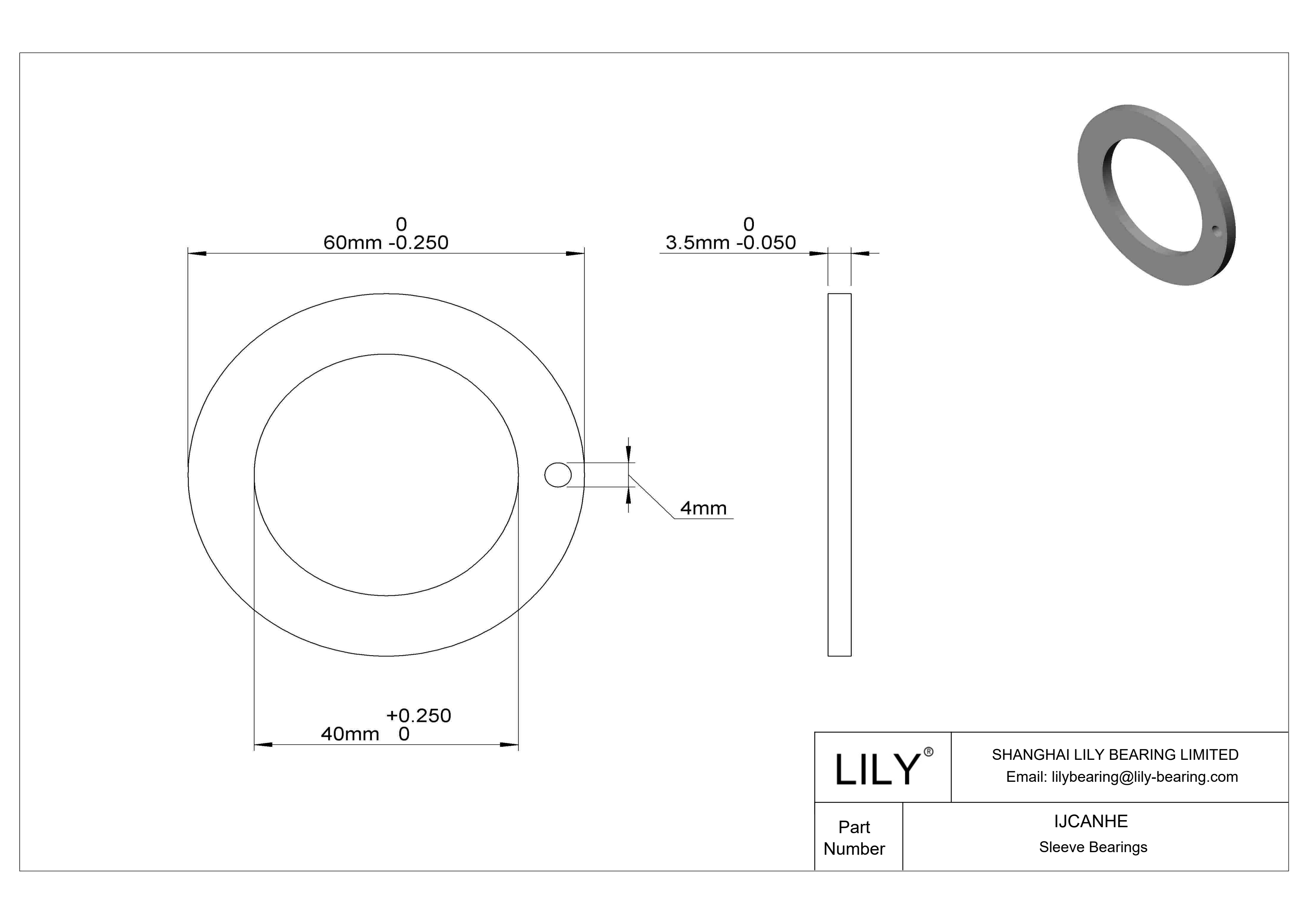 IJCANHE Rodamientos axiales de funcionamiento en seco para cargas ligeras cad drawing