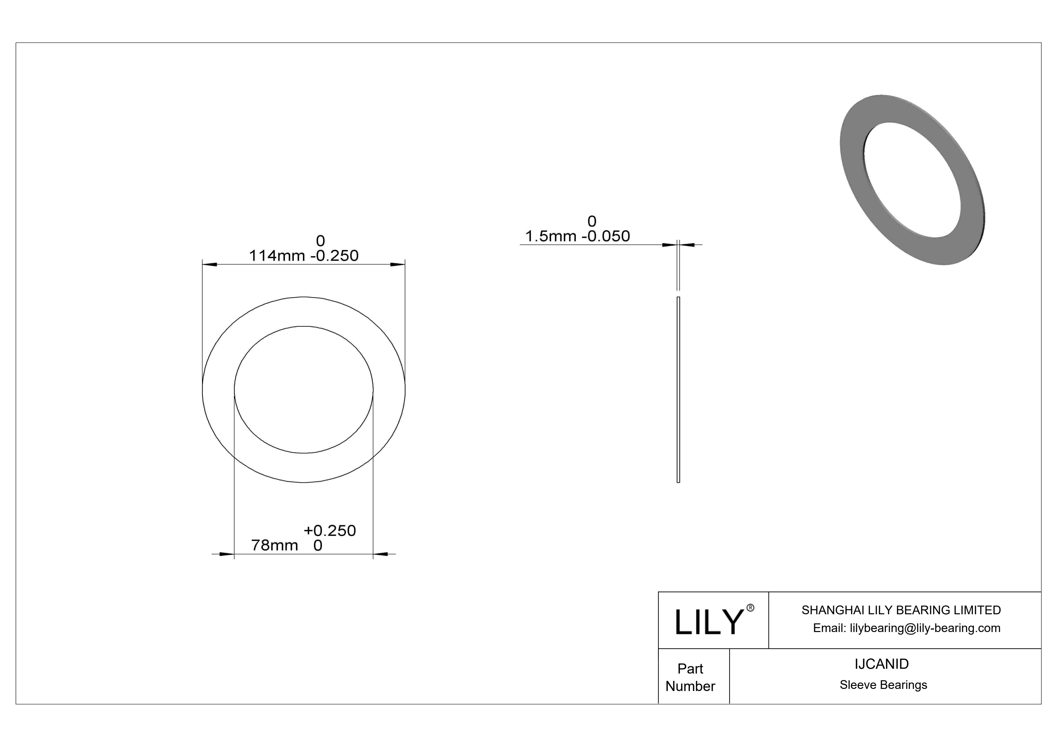 IJCANID Rodamientos axiales de funcionamiento en seco para cargas ligeras cad drawing