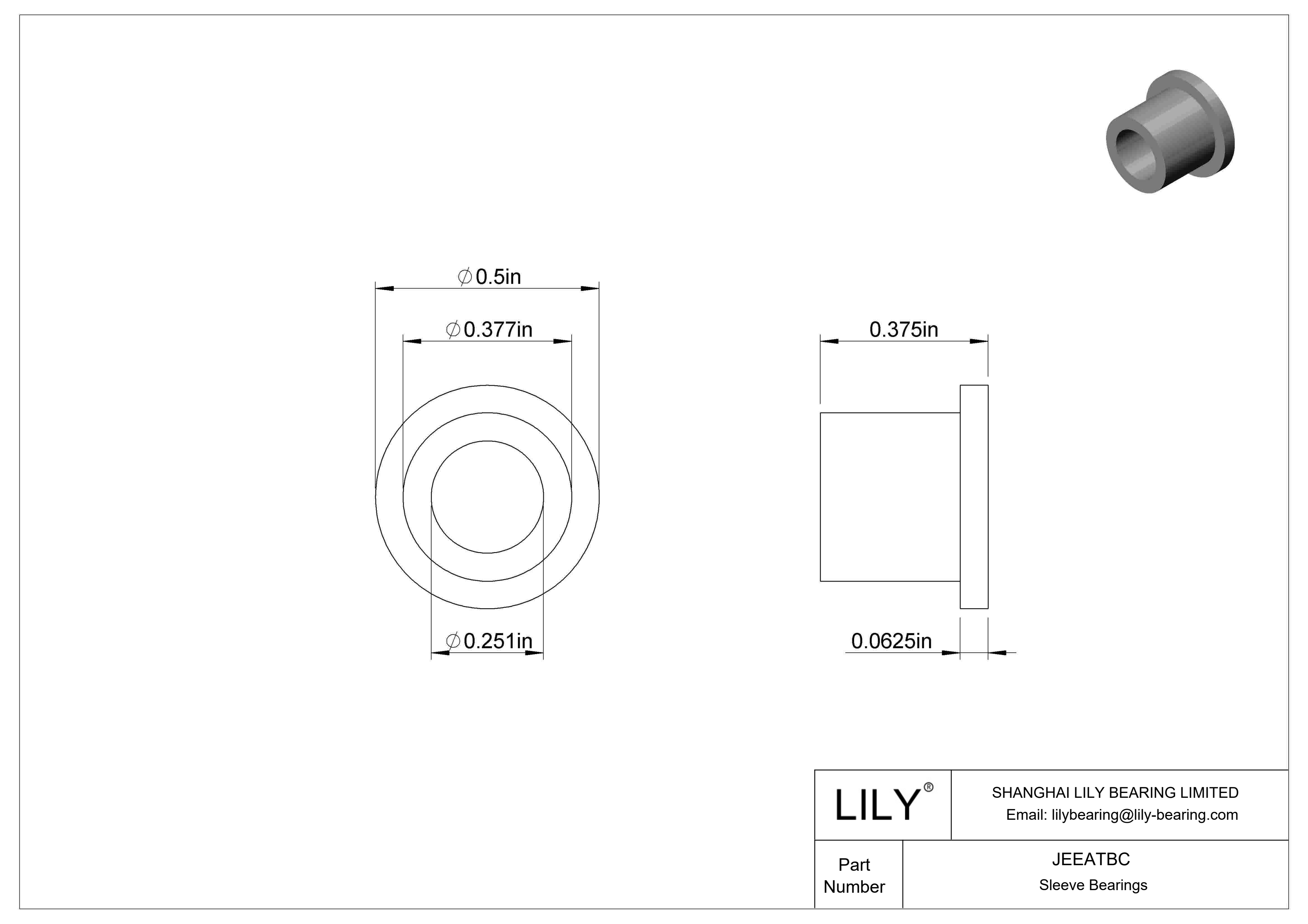 JEEATBC 高温干运转法兰滑动轴承 cad drawing