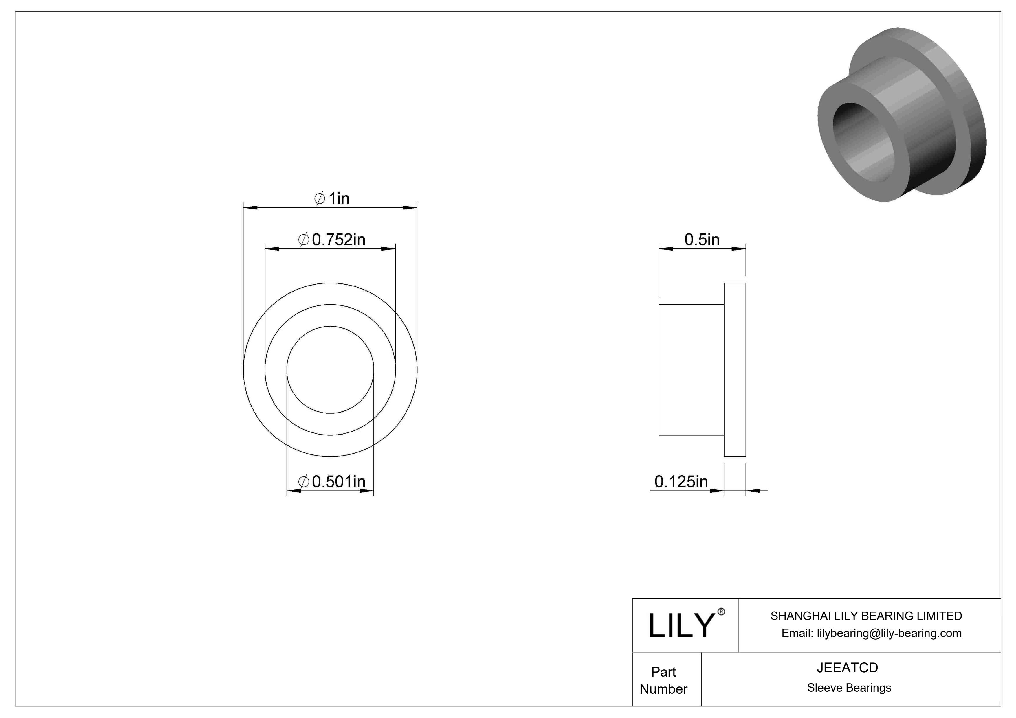 JEEATCD 高温干运转法兰滑动轴承 cad drawing