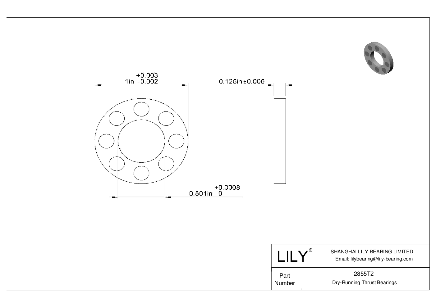 CIFFTC High-Temperature Dry-Running Thrust Bearings cad drawing