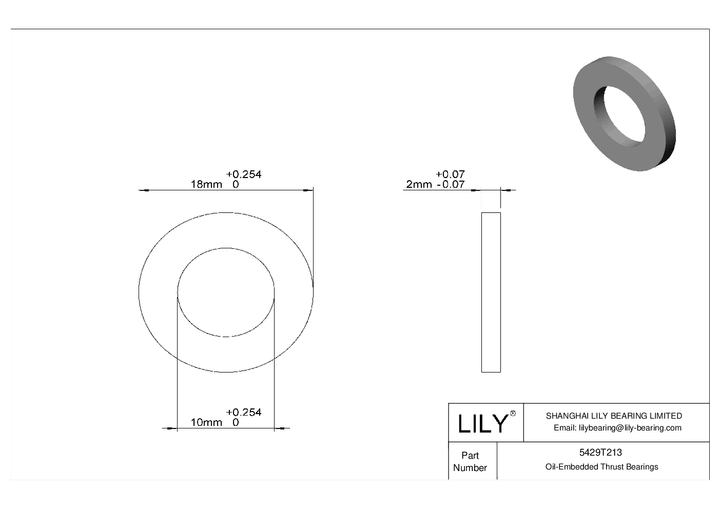 FECJTCBD Food Industry Oil-Embedded Thrust Bearings cad drawing