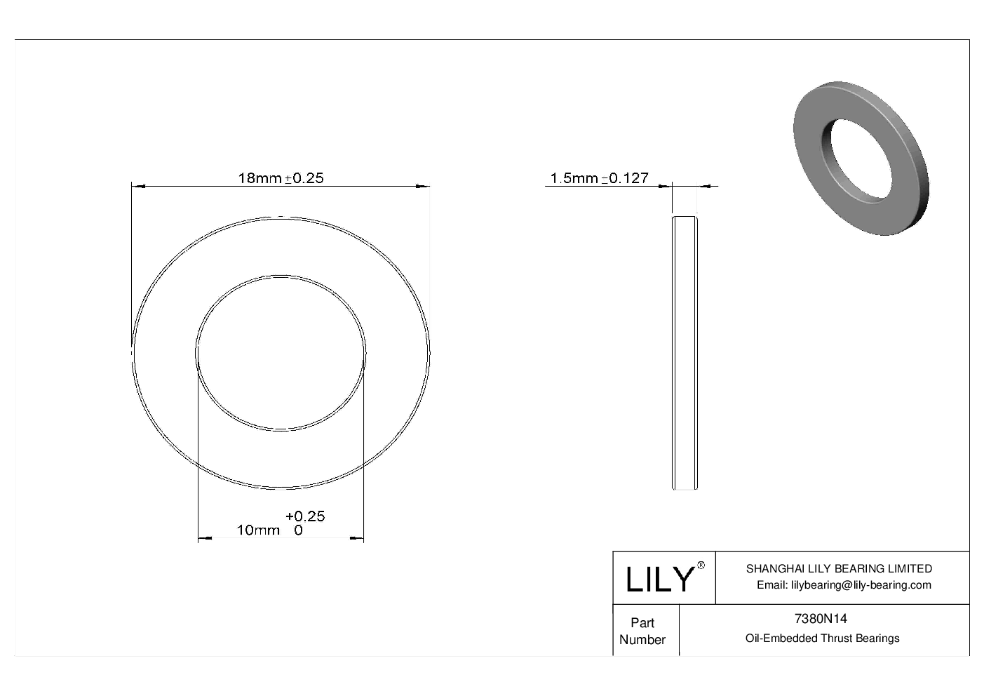 HDIANBE High-Load Ultra-Low-Friction Oil-Embedded Thrust Bearings cad drawing