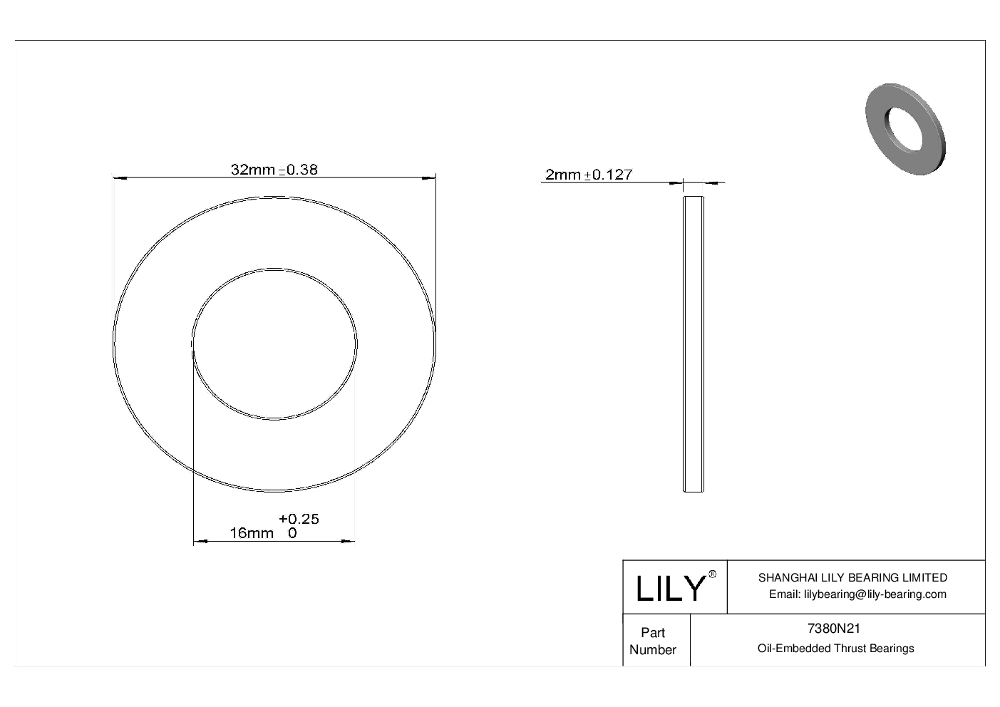 HDIANCB High-Load Ultra-Low-Friction Oil-Embedded Thrust Bearings cad drawing