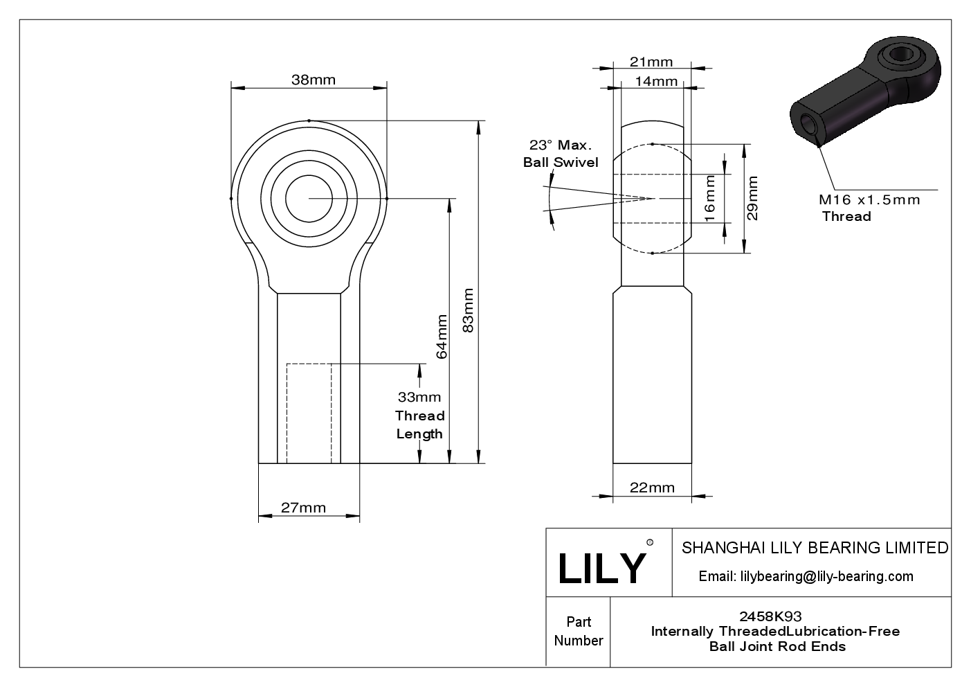 CEFIKJD 内螺纹杆端 cad drawing