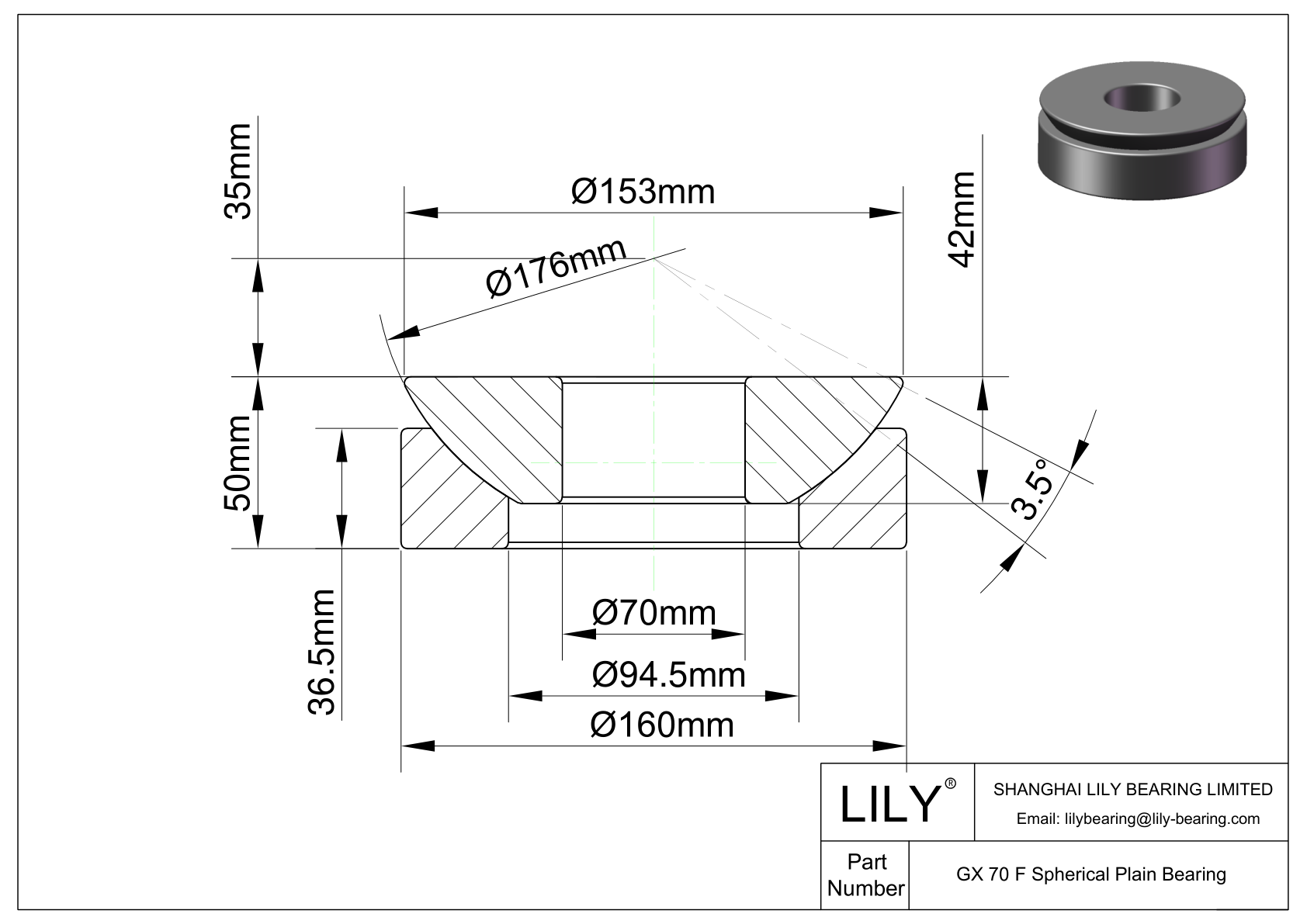 GX 70 F 推力调心滑动轴承 cad drawing