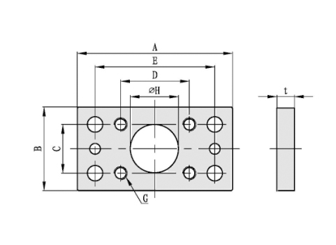 APS Flange Plates cad drawing