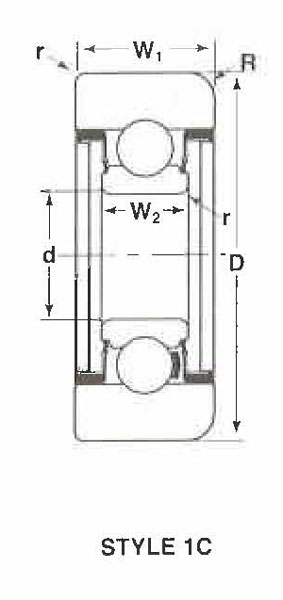 MG-307-LL Mast Guide Bearings cad drawing