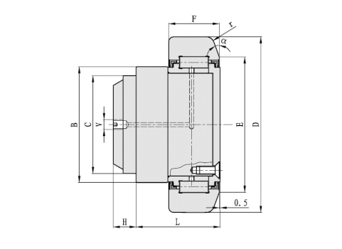 WD256 Precision Radial Roller Bearings cad drawing