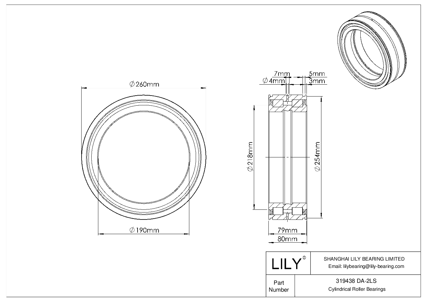 319438 DA-2LS Rodamientos de rodillos cilíndricos de doble hilera de dotación completa cad drawing