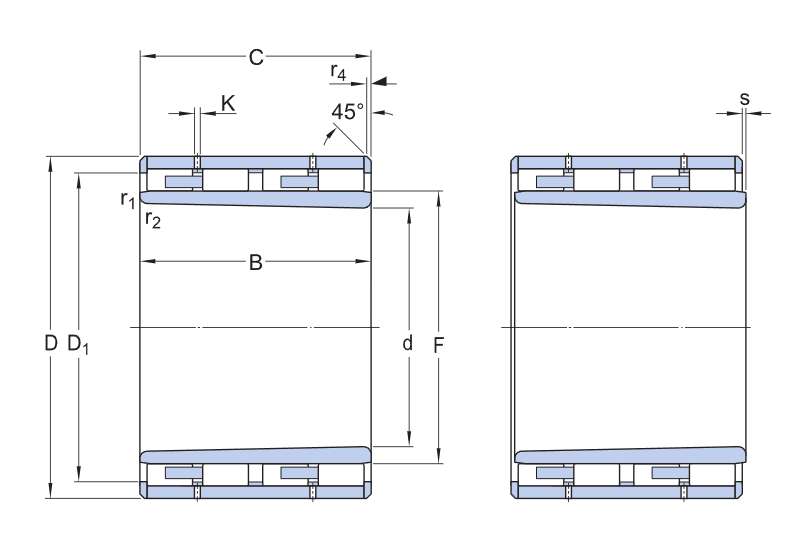 BC4B 457969 四列圆柱滚子轴承 cad drawing