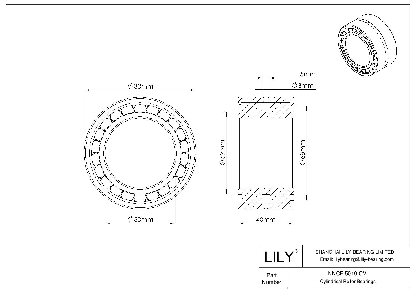 NNCF 5010 CV Rodamientos de rodillos cilíndricos de doble hilera de dotación completa cad drawing