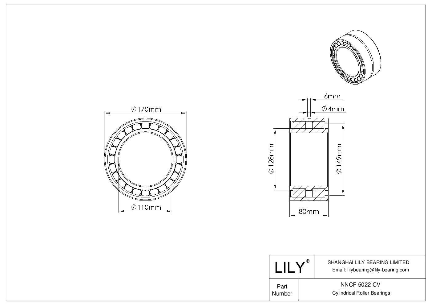 NNCF 5022 CV 双列满装圆柱滚子轴承 cad drawing