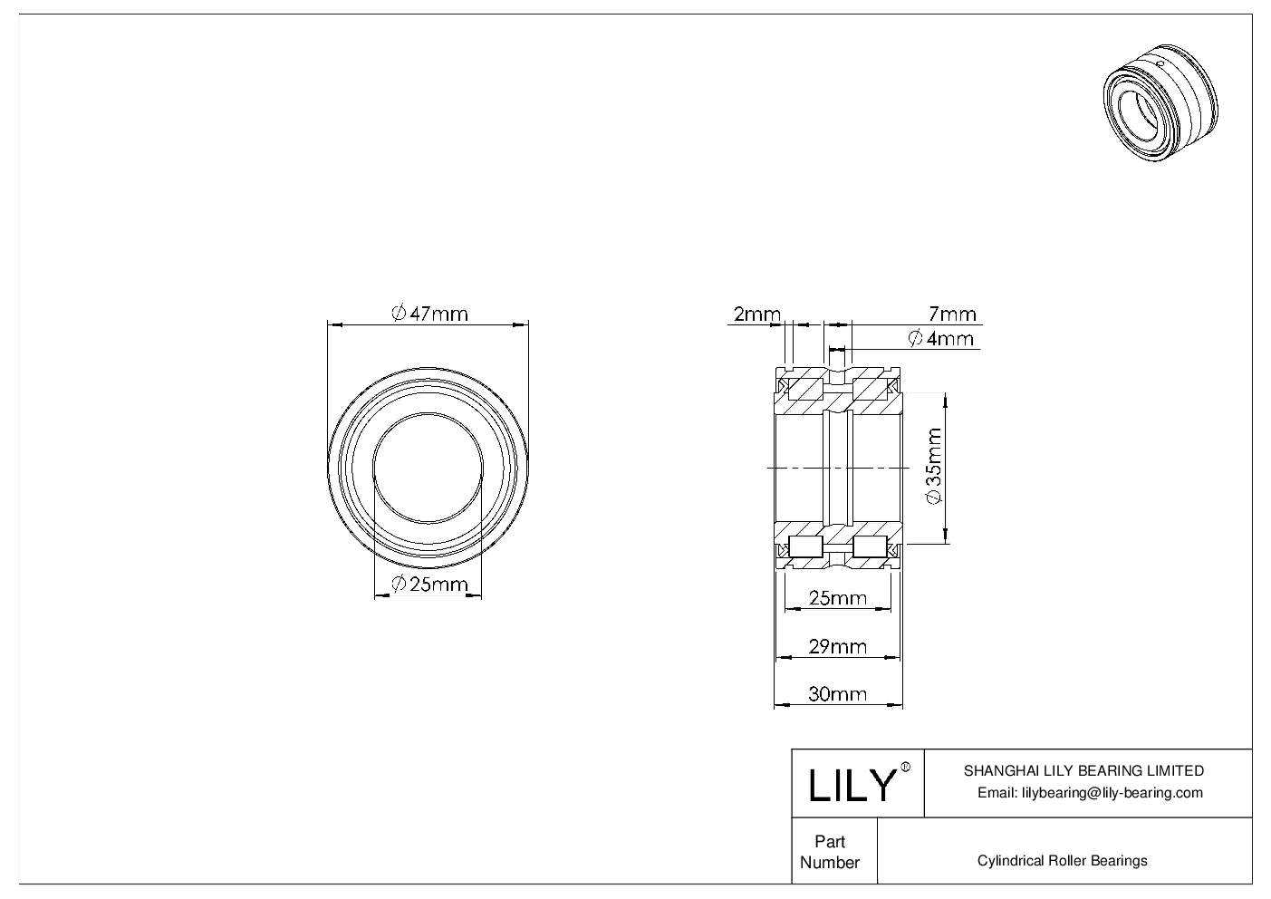 NNF 5005 ADB-2LSV Double Row Full Complement Cylindrical Roller Bearings cad drawing