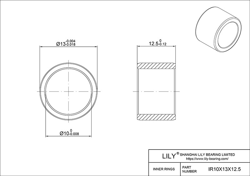 IR10X13X12.5-XL Inner Rings cad drawing