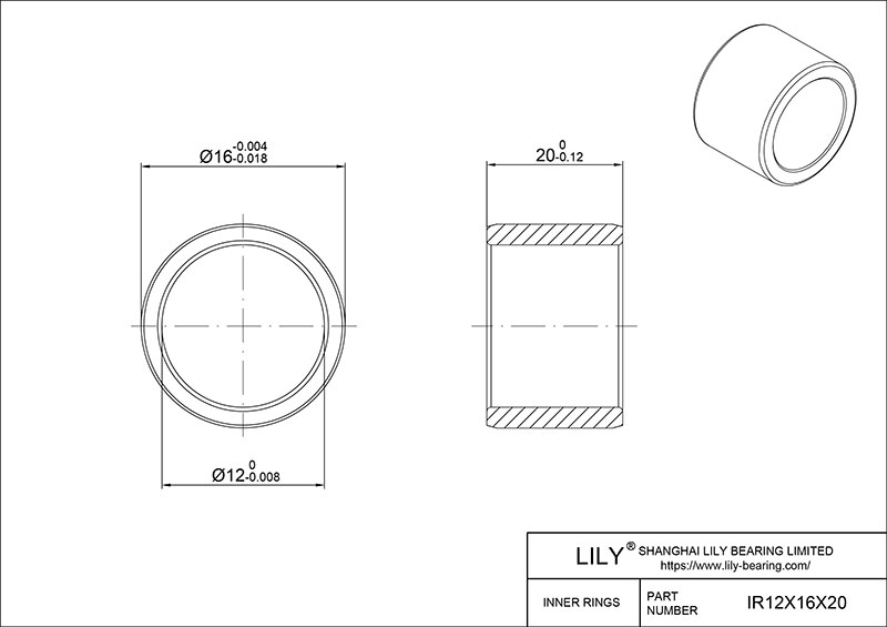 IR12X16X20-XL Inner Rings cad drawing