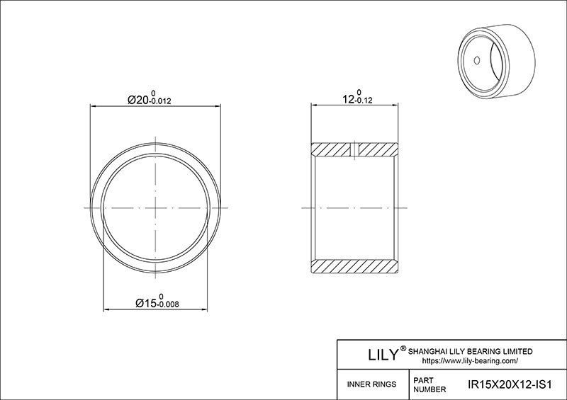 IR15X20X12-IS1-XL Inner Rings cad drawing